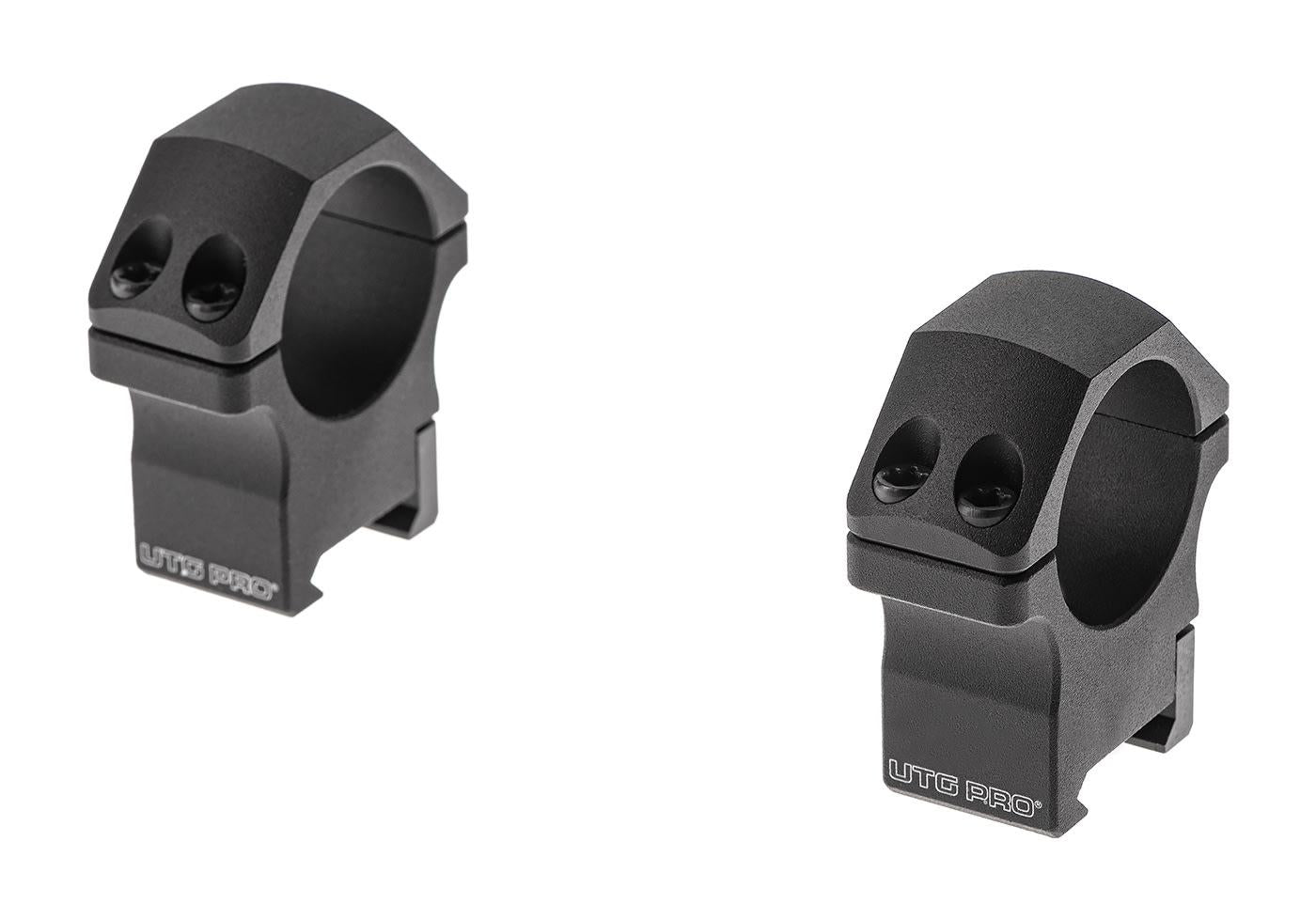Leapers PRO 30mm Medium Profile P.O.I. Picatinny Scope Mount Rings Black