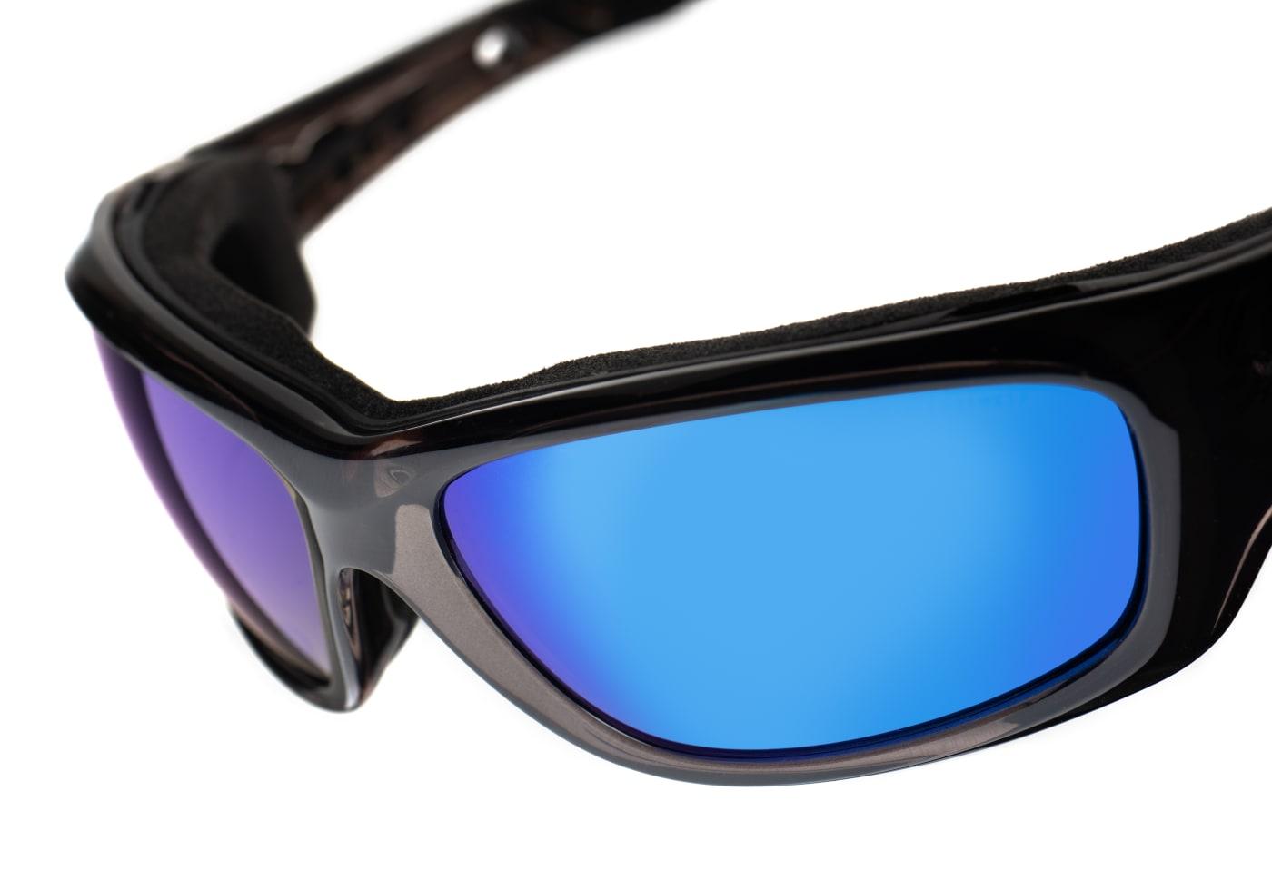 Wiley X WX Gravity Captivate Polarized Blue Mirror Black