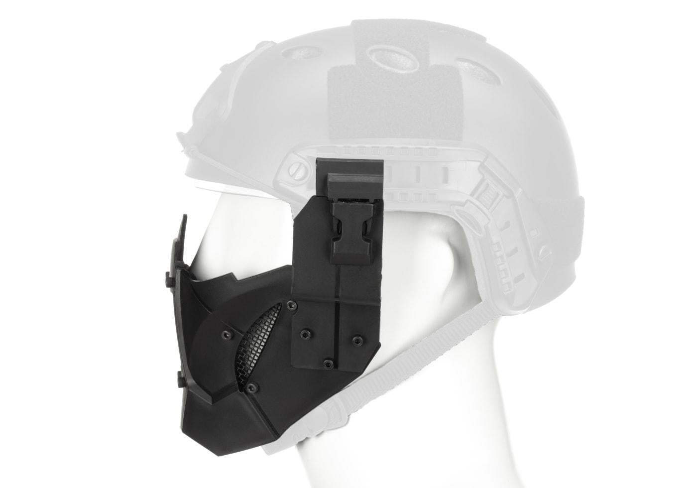 Pirate Arms Warrior Steel Half Face Mask Black