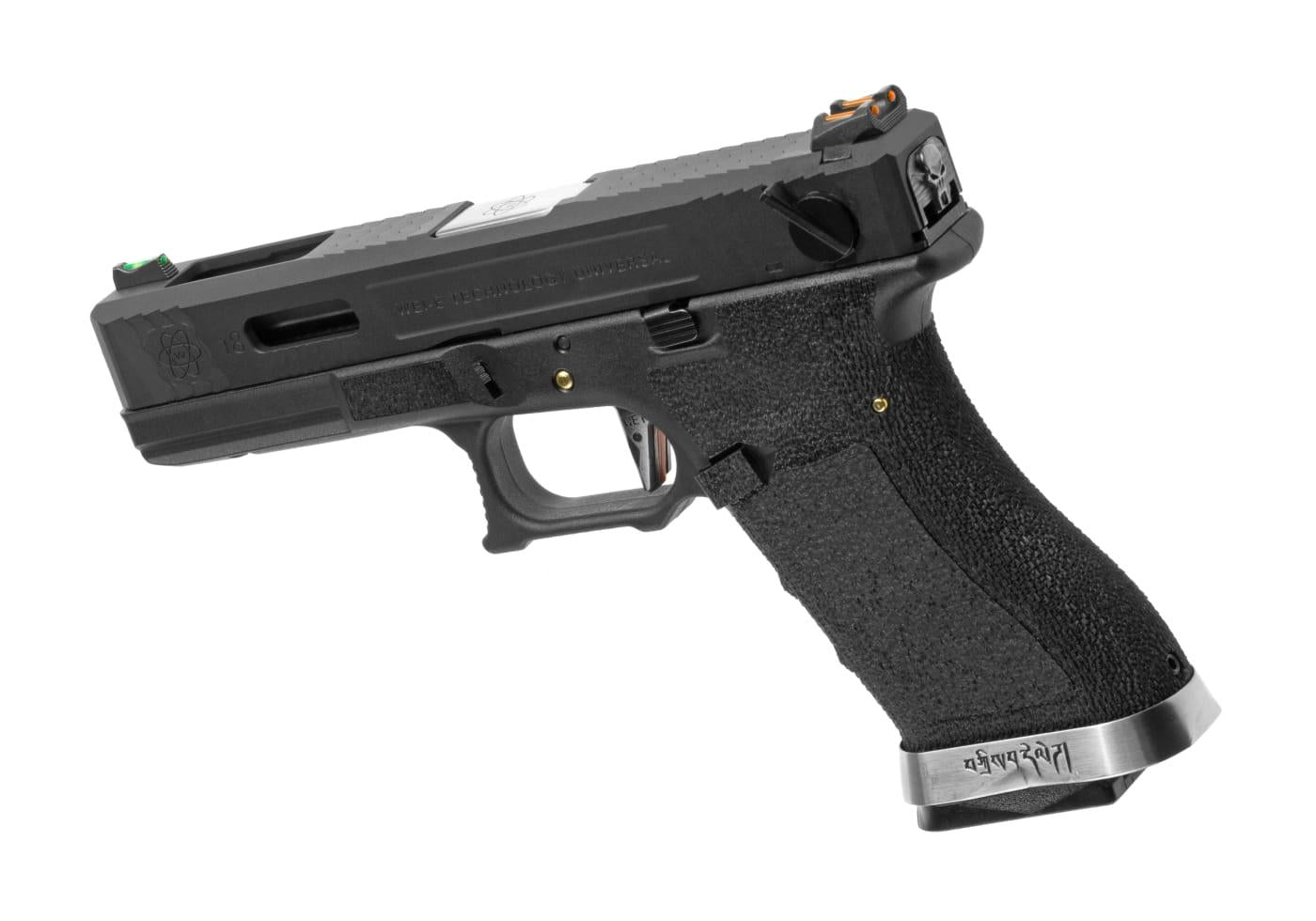 WE G-Force 18C BK Silver Barrel Metal Version GBB Black