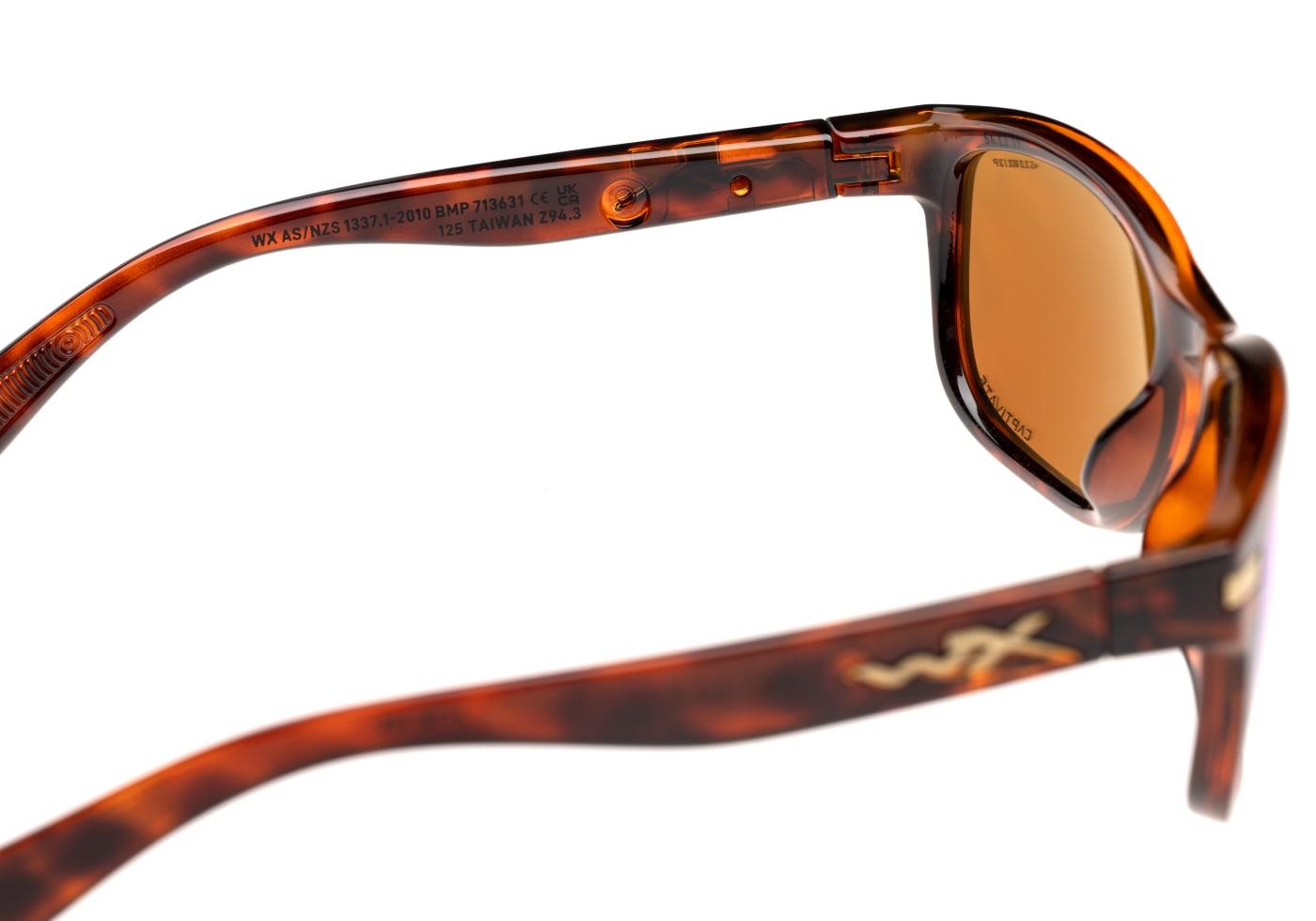 Wiley X WX Helix Captivate Polarized Green Mirror Brown