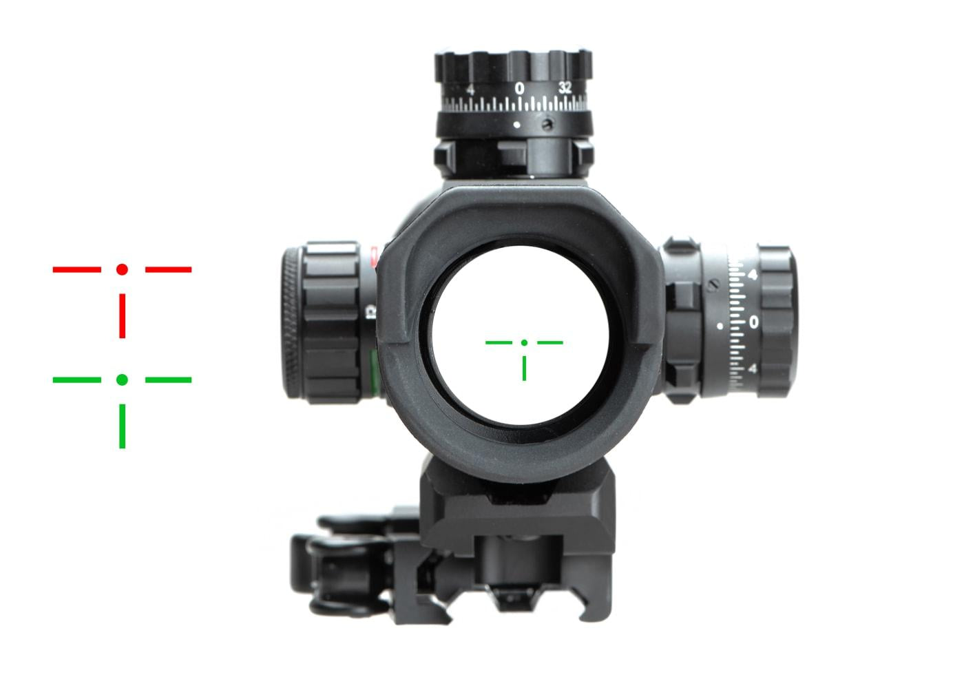 Leapers 6 Inch ITA Red/Green T-Dot Black