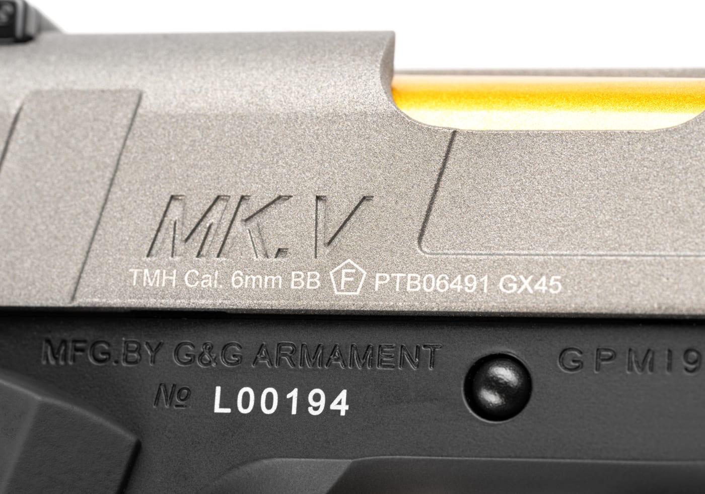 G&G GX45 Mk.V Metal Version GBB Grey