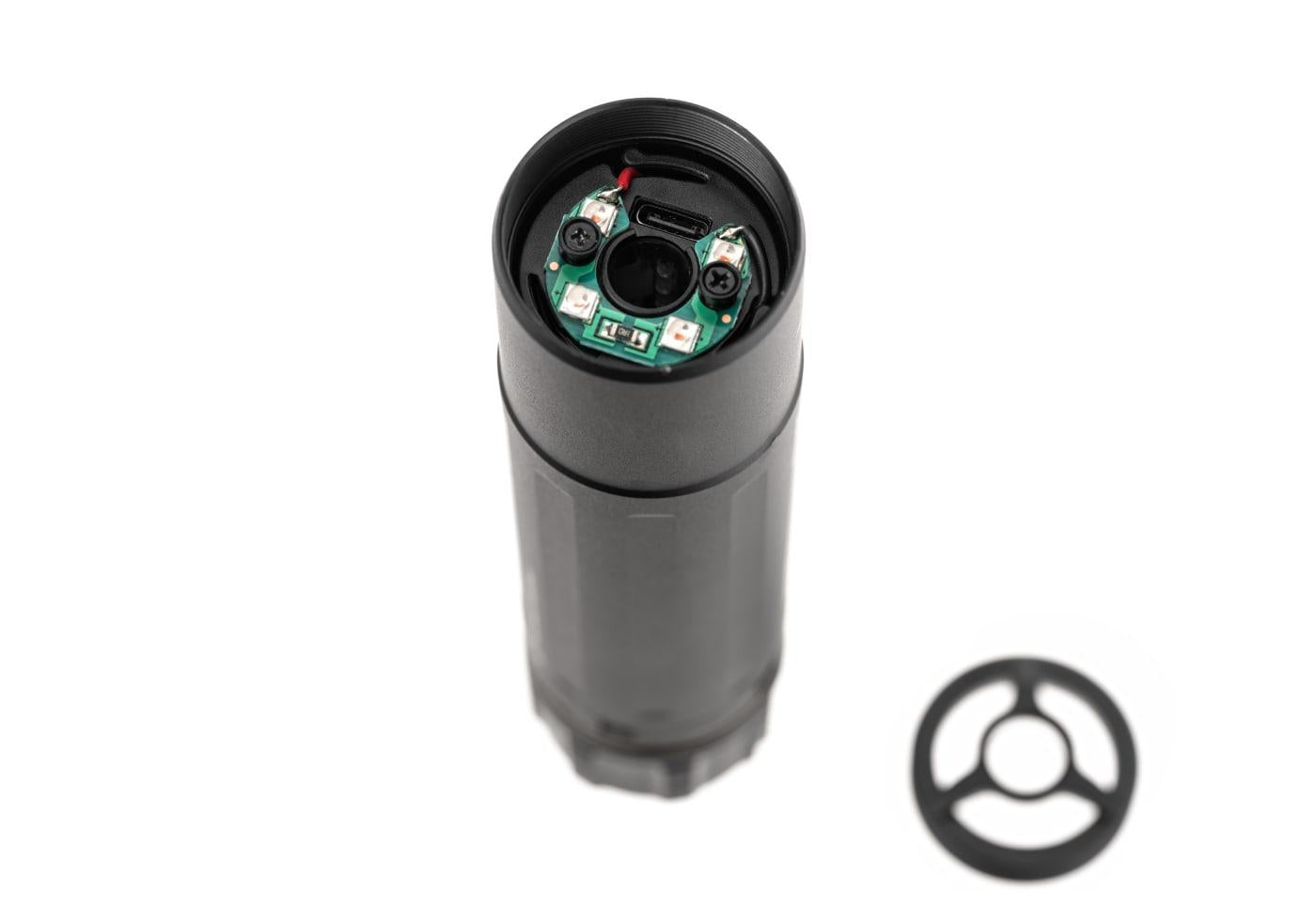 PTS Syndicate Dead Air Sandman-K Mock Suppressor with Tracer Black
