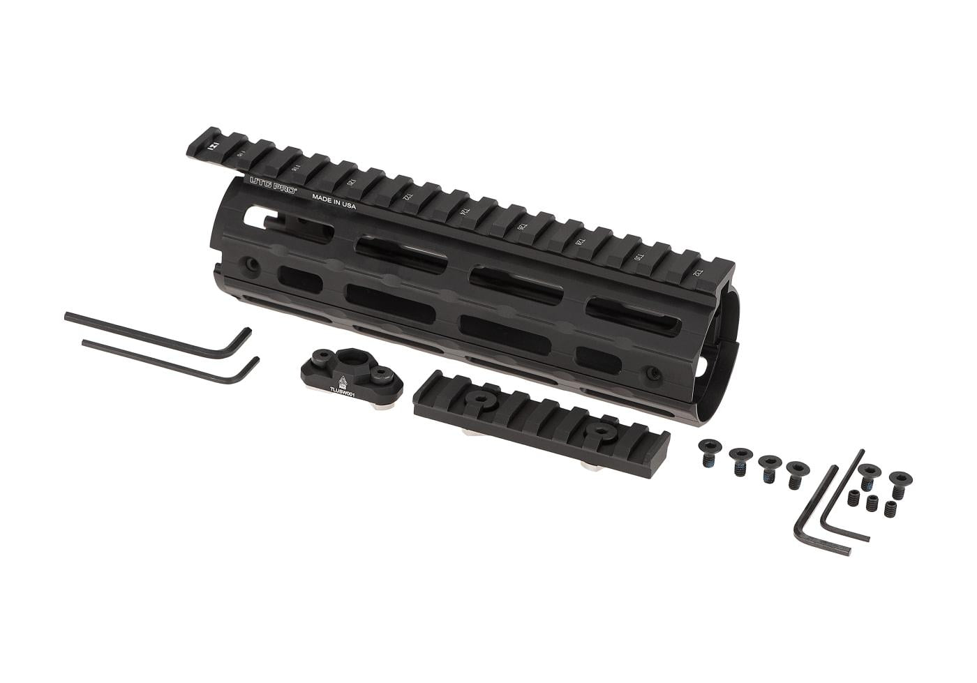 Leapers AR-15 7.2 Inch Super Slim Drop In Handguard M-LOK Black