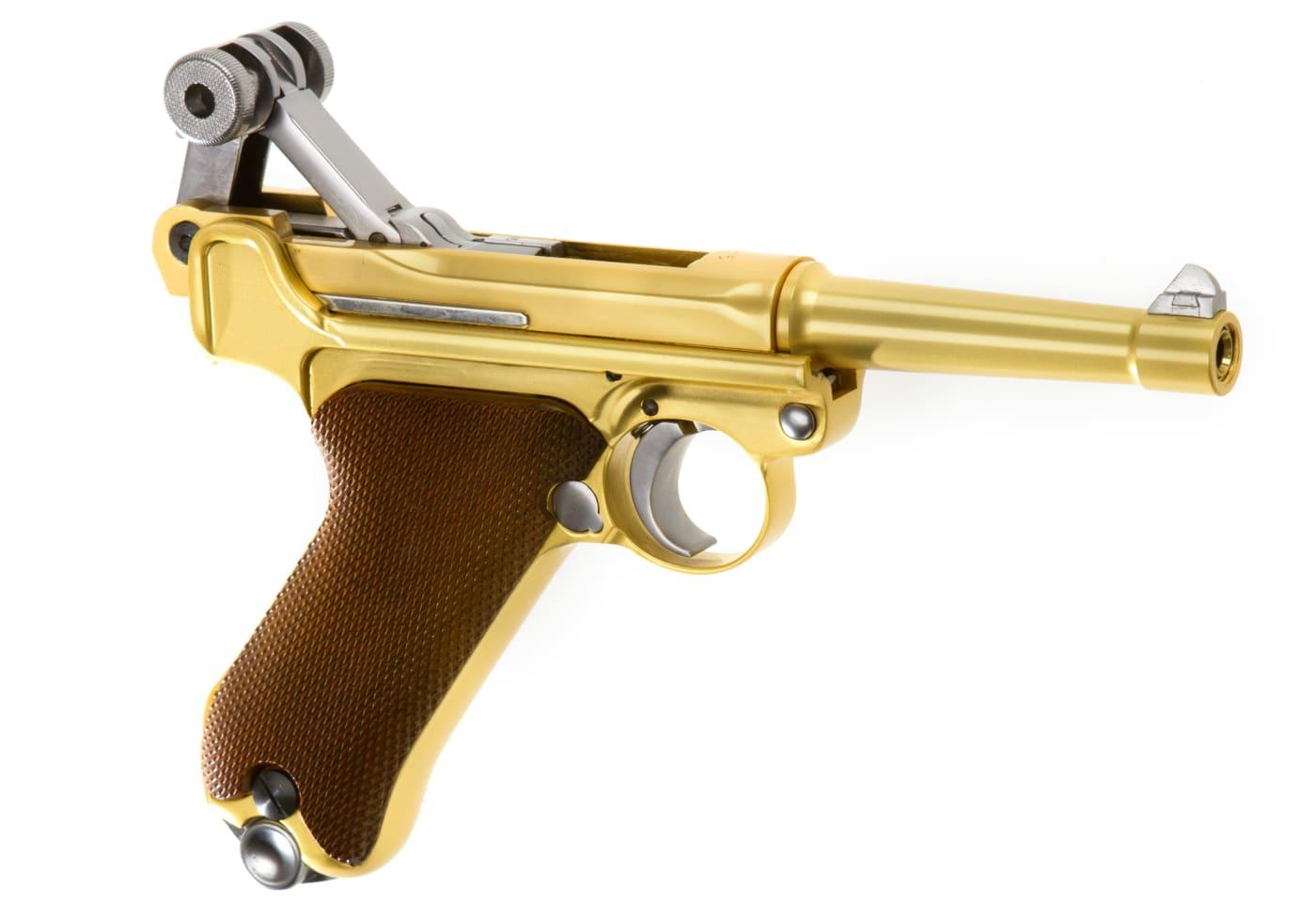 WE P08 Full Metal GBB Gold