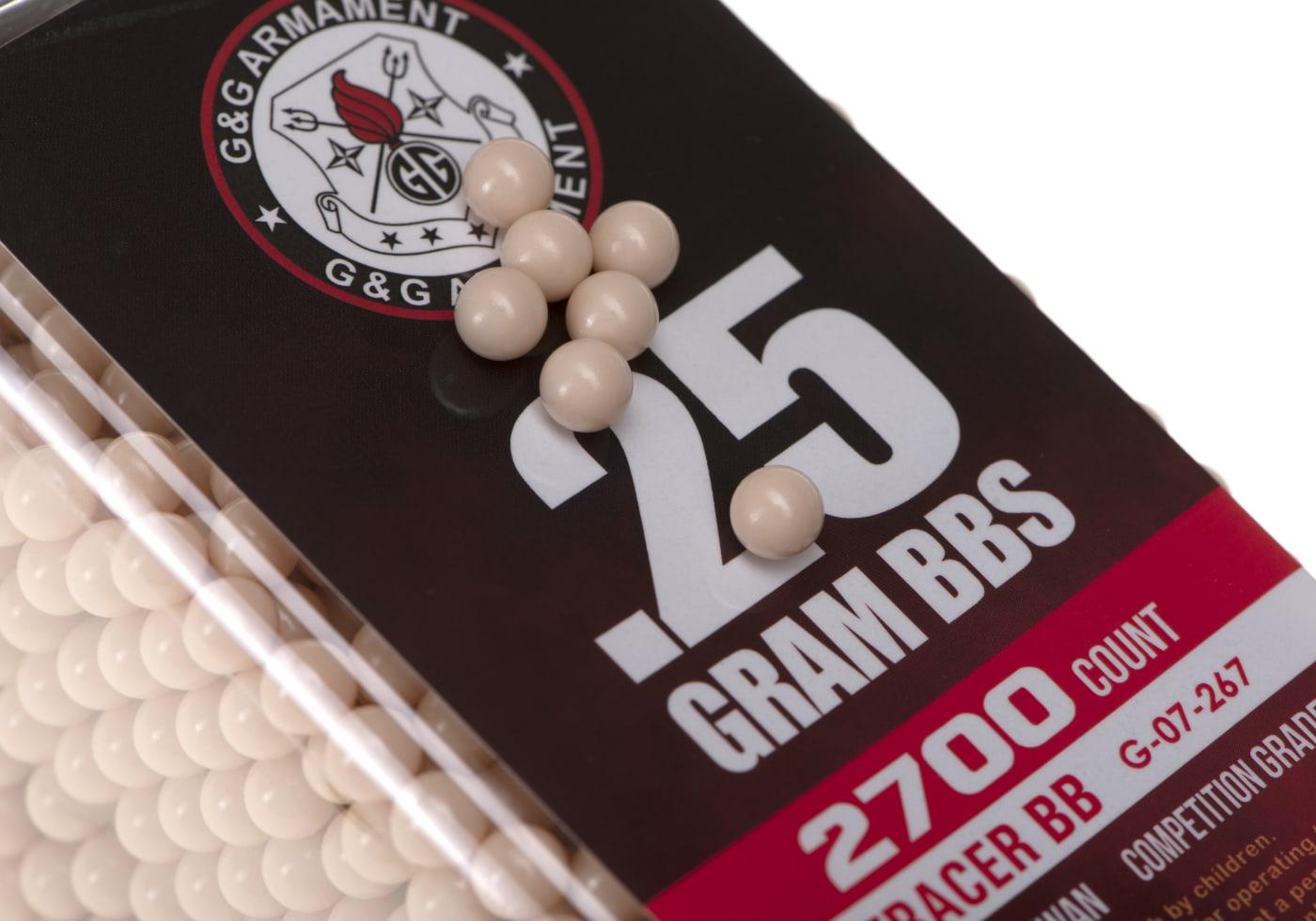 G&G 0.25g Tracer BBs 2700rds Red