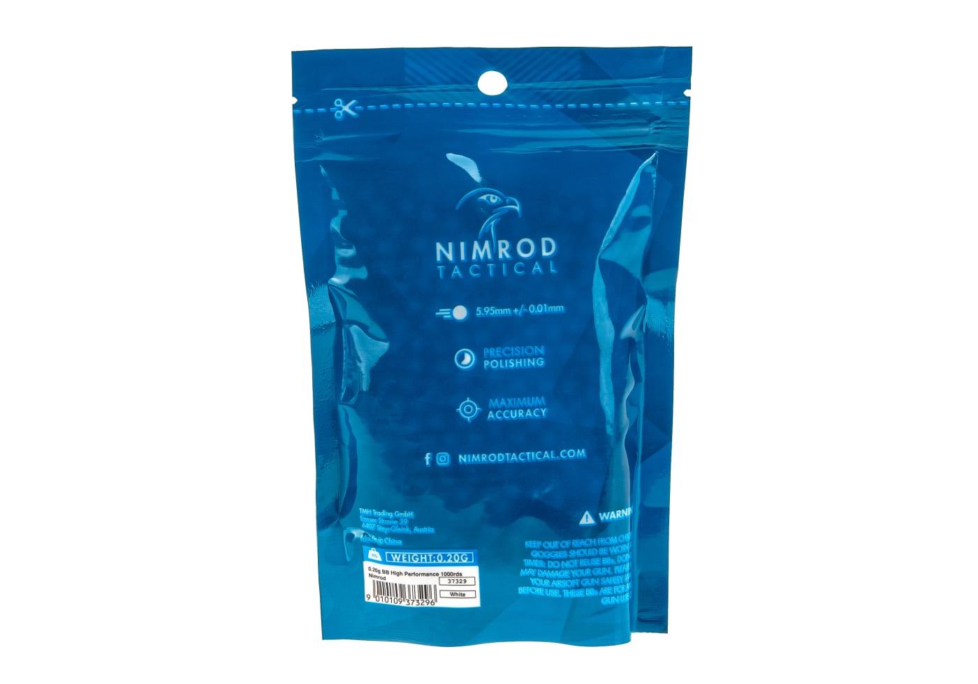 Nimrod 0.20g BB High Performance 1000rds White