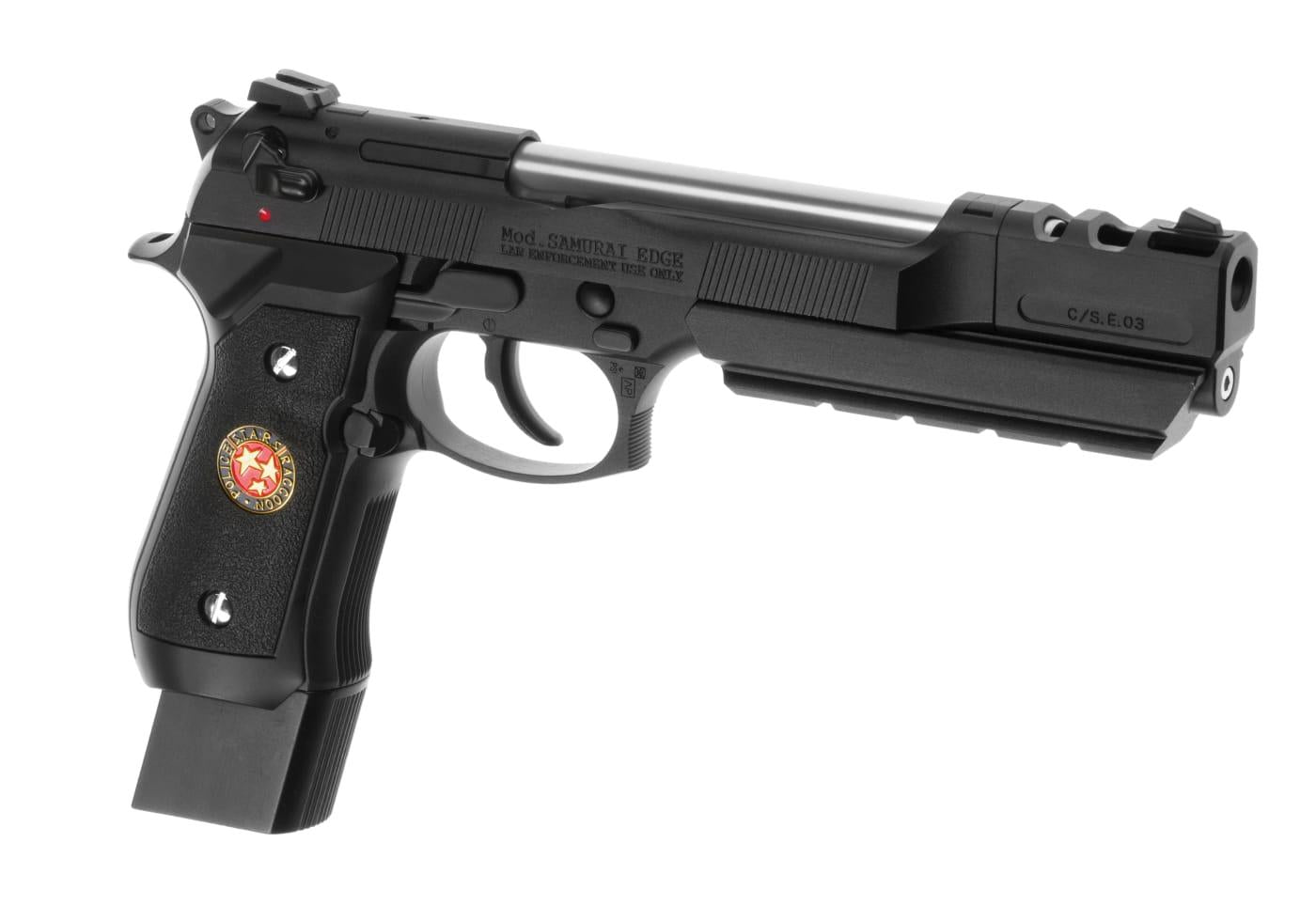 WE M92 Biohazard Extended Full Metal GBB Black