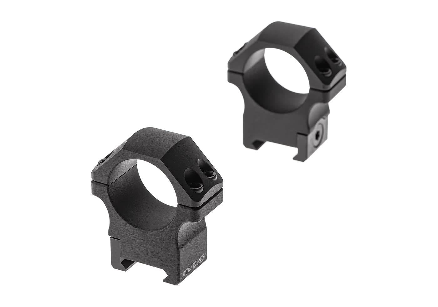 Leapers PRO 30mm Medium Profile P.O.I. Picatinny Scope Mount Rings Black