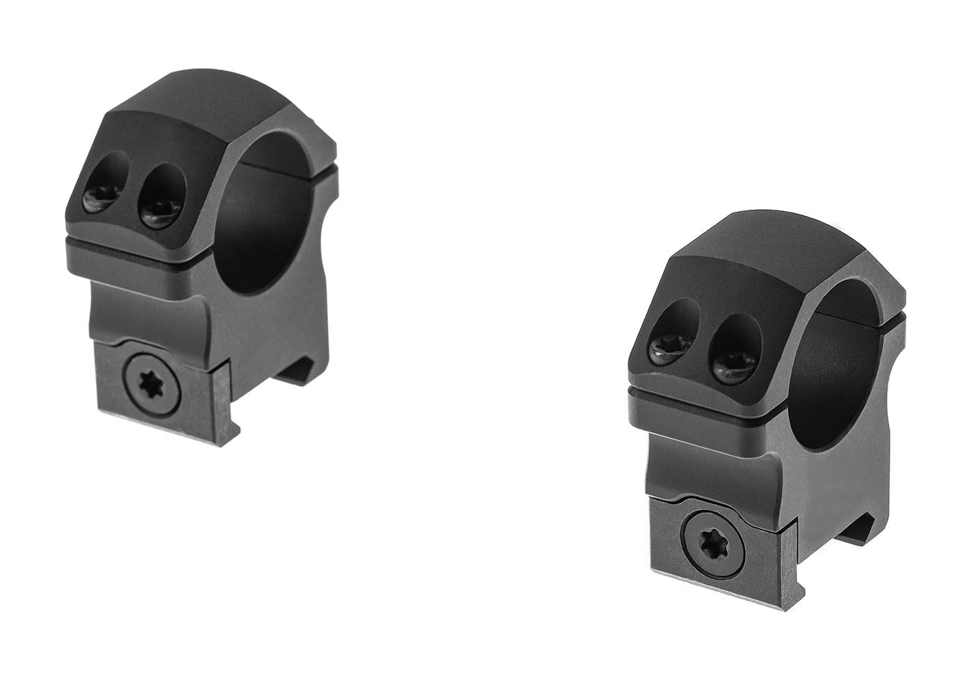 Leapers PRO 25.4mm Medium Profile P.O.I. Picatinny Scope Mount Rings Black