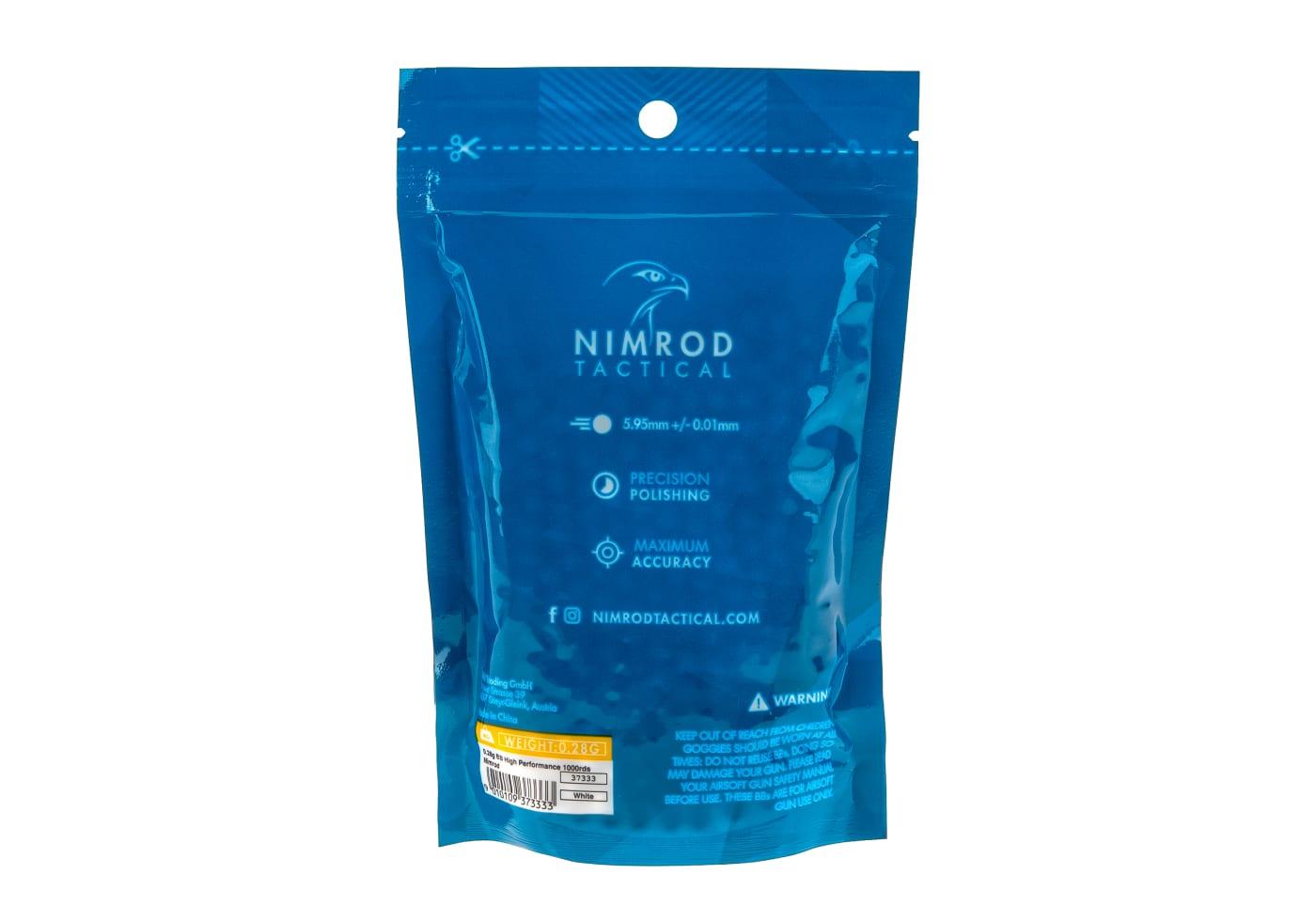 Nimrod 0.28g BB High Performance 1000rds White