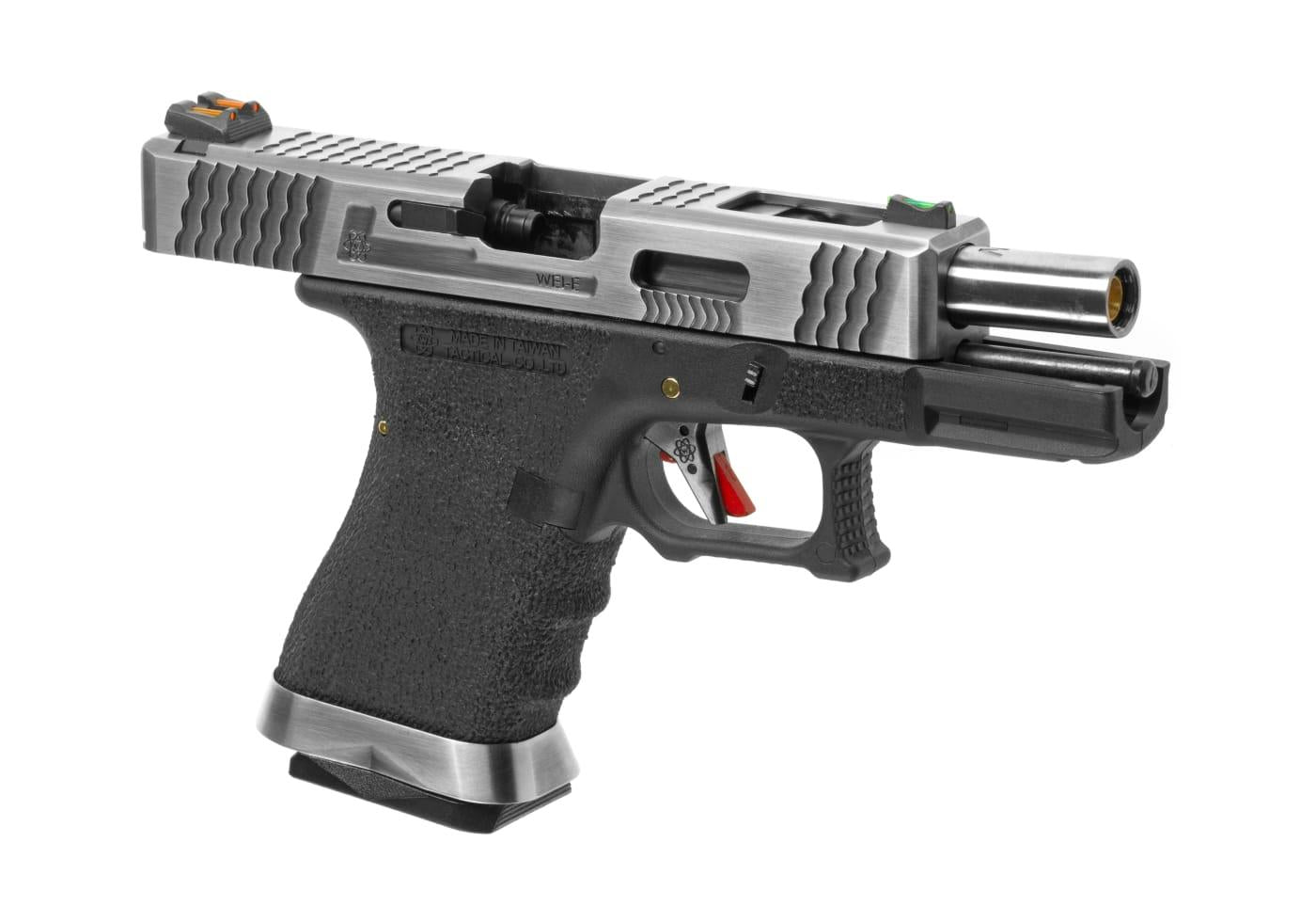 WE G-Force 19 SV Silver Barrel Metal Version GBB Black