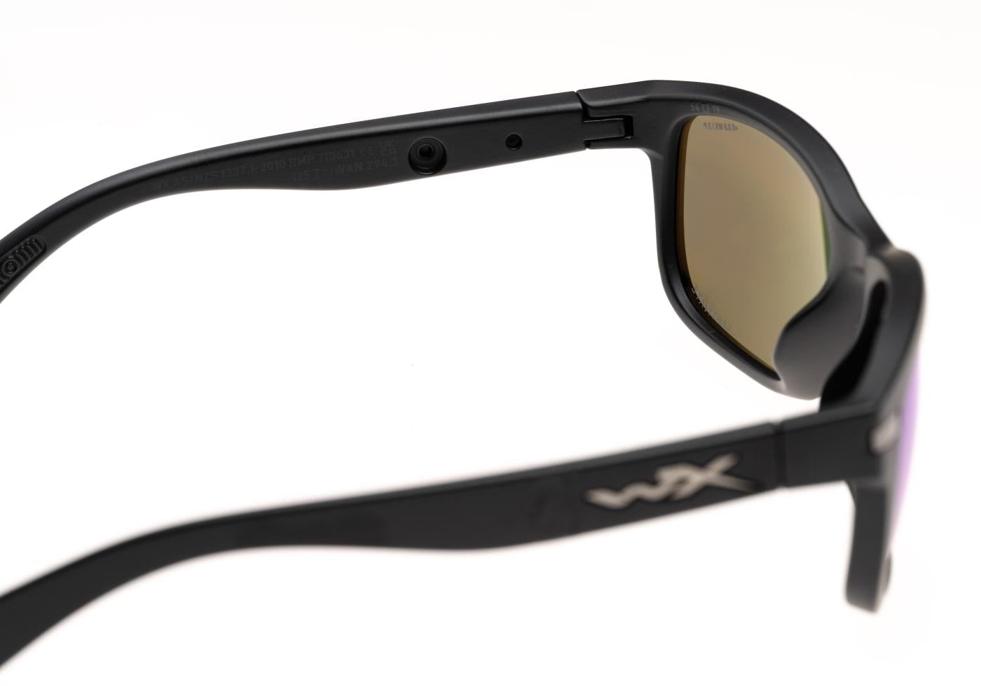 Wiley X WX Helix Captivate Polarized Blue Mirror Black