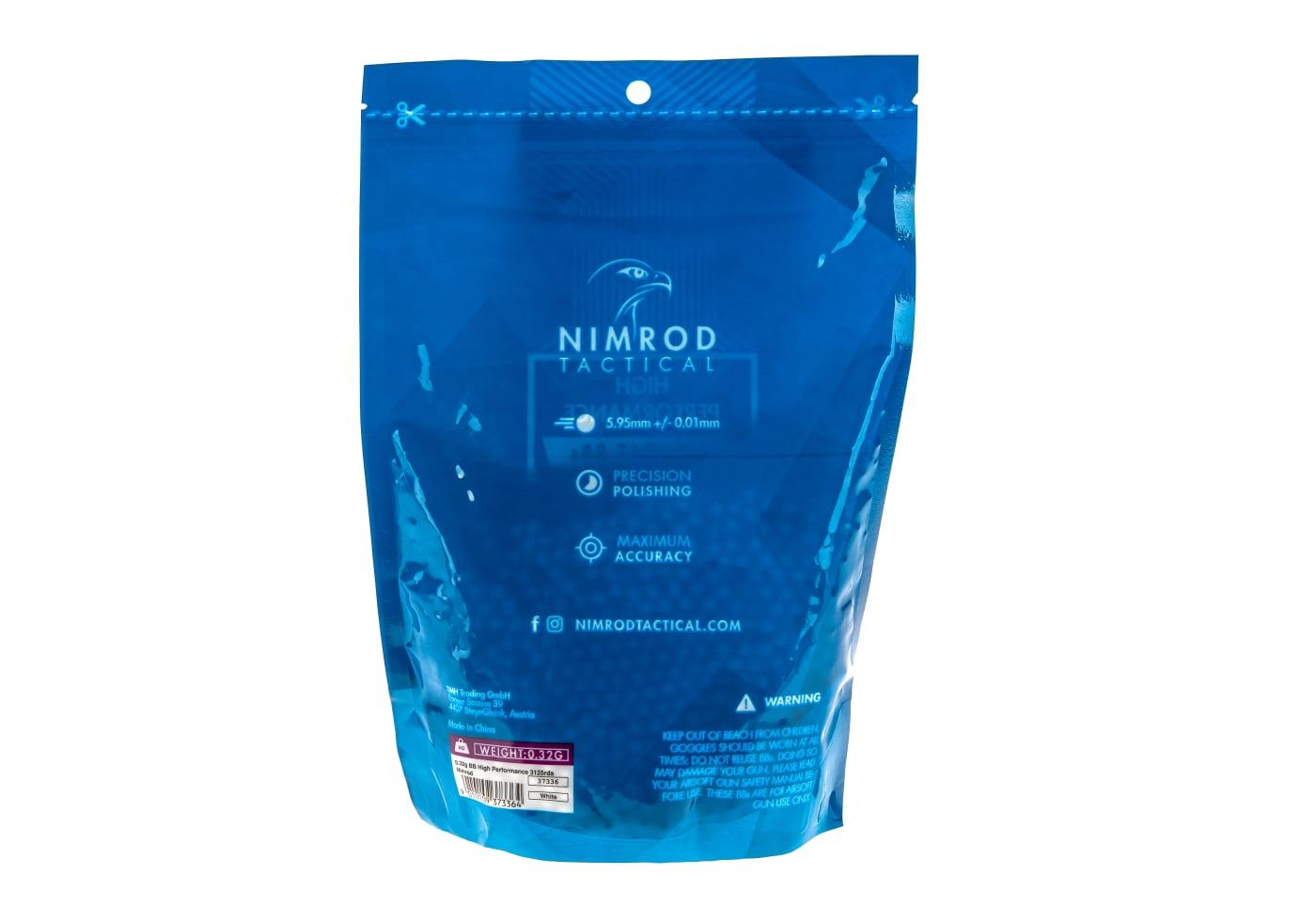 Nimrod 0.32g Airsoft BB's High Performance 3125rds White