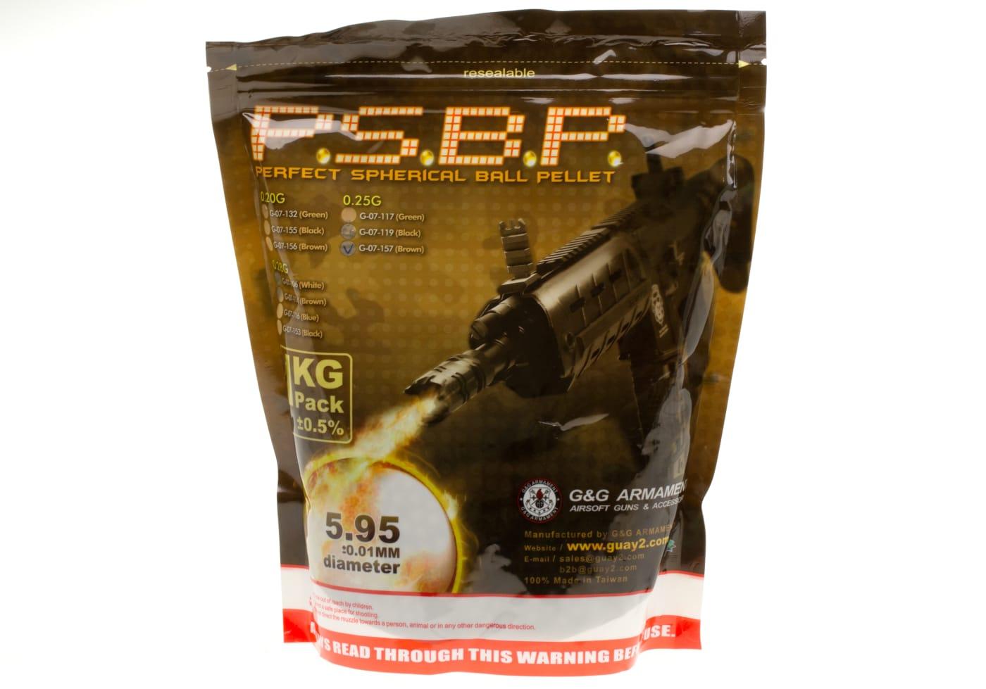 G&G 0.25g Perfect BBs 4000rds Brown