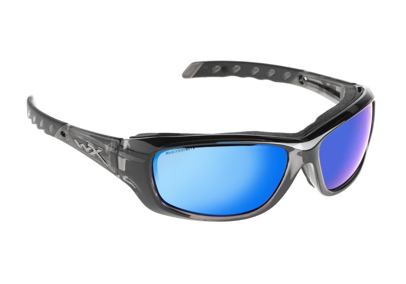 Wiley X WX Gravity Captivate Polarized Blue Mirror Black