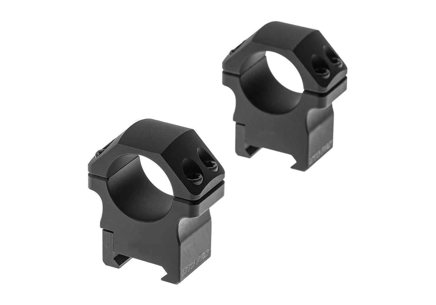 Leapers PRO 25.4mm Medium Profile P.O.I. Picatinny Scope Mount Rings Black