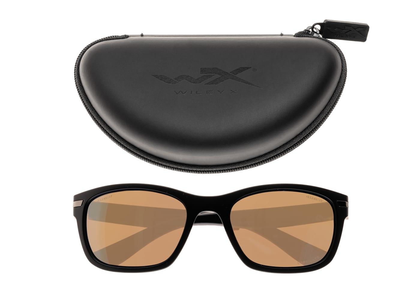 Wiley X WX Helix Captivate Polarized Blue Mirror Black