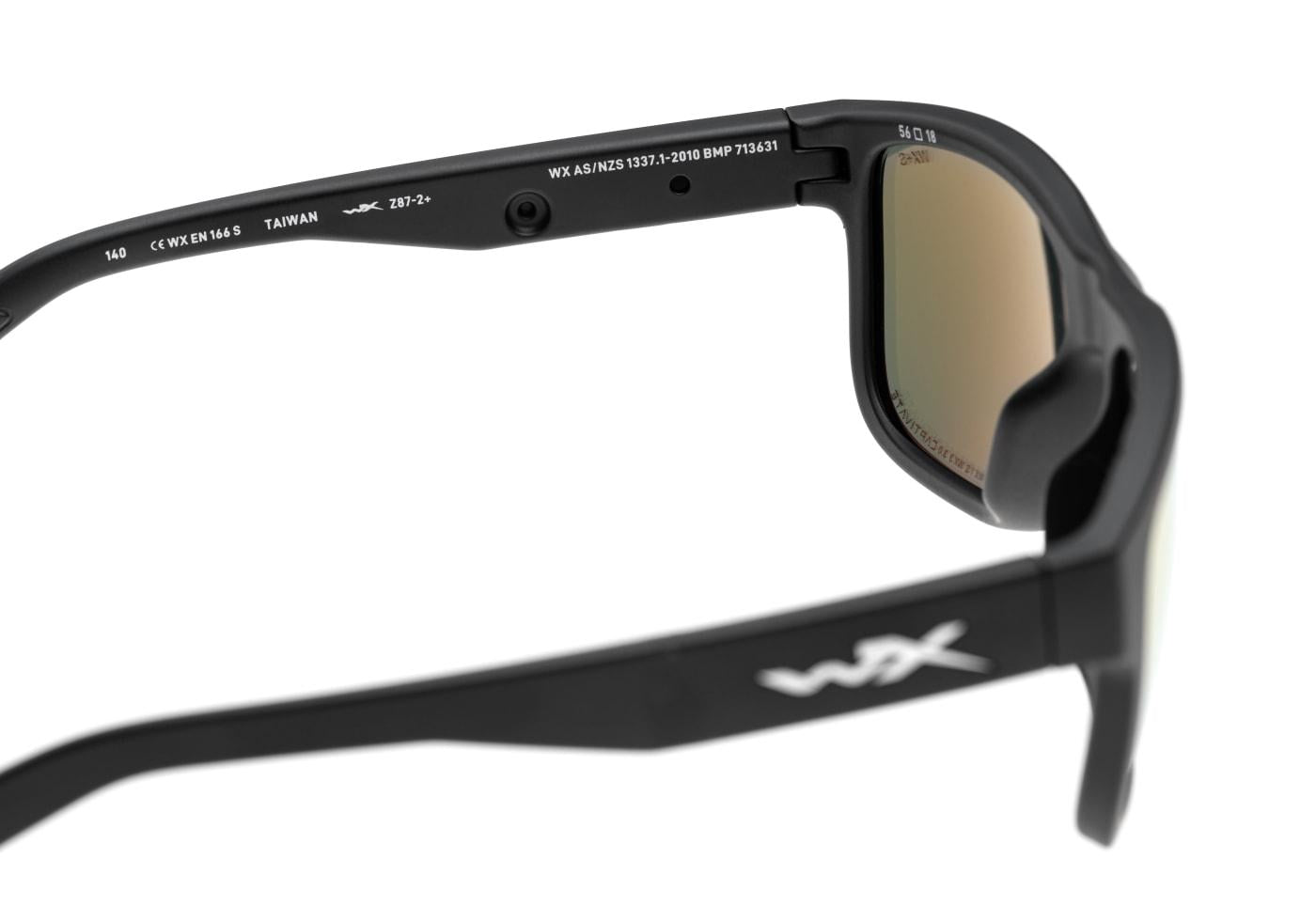 Wiley X WX Ovation Captivate Polarized Rose Gold Mirror Black