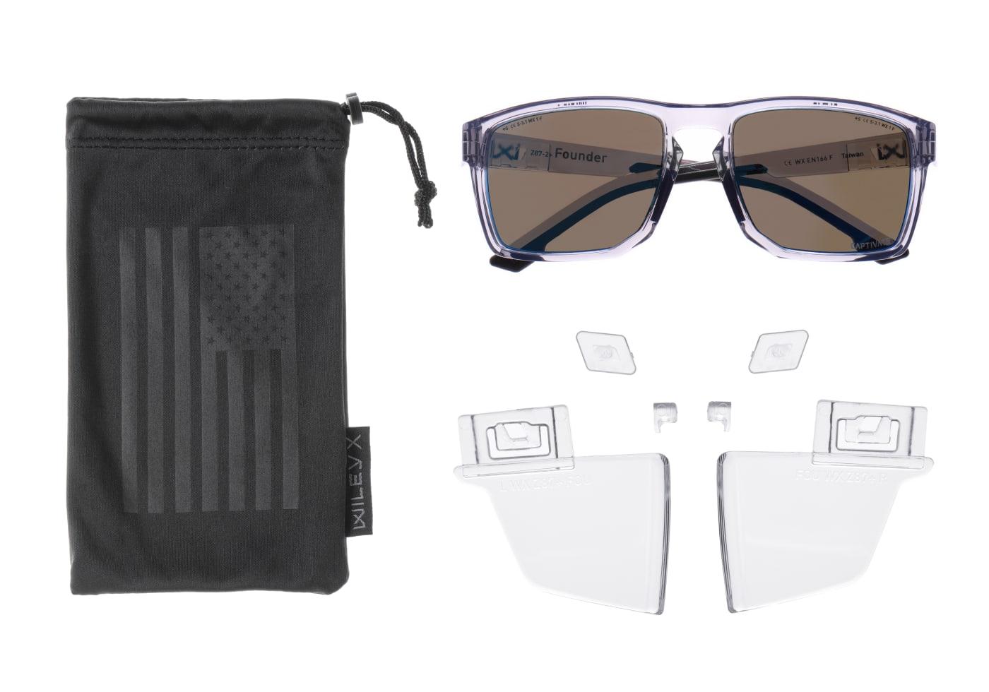 Wiley X WX Founder Polarized Grey Clear