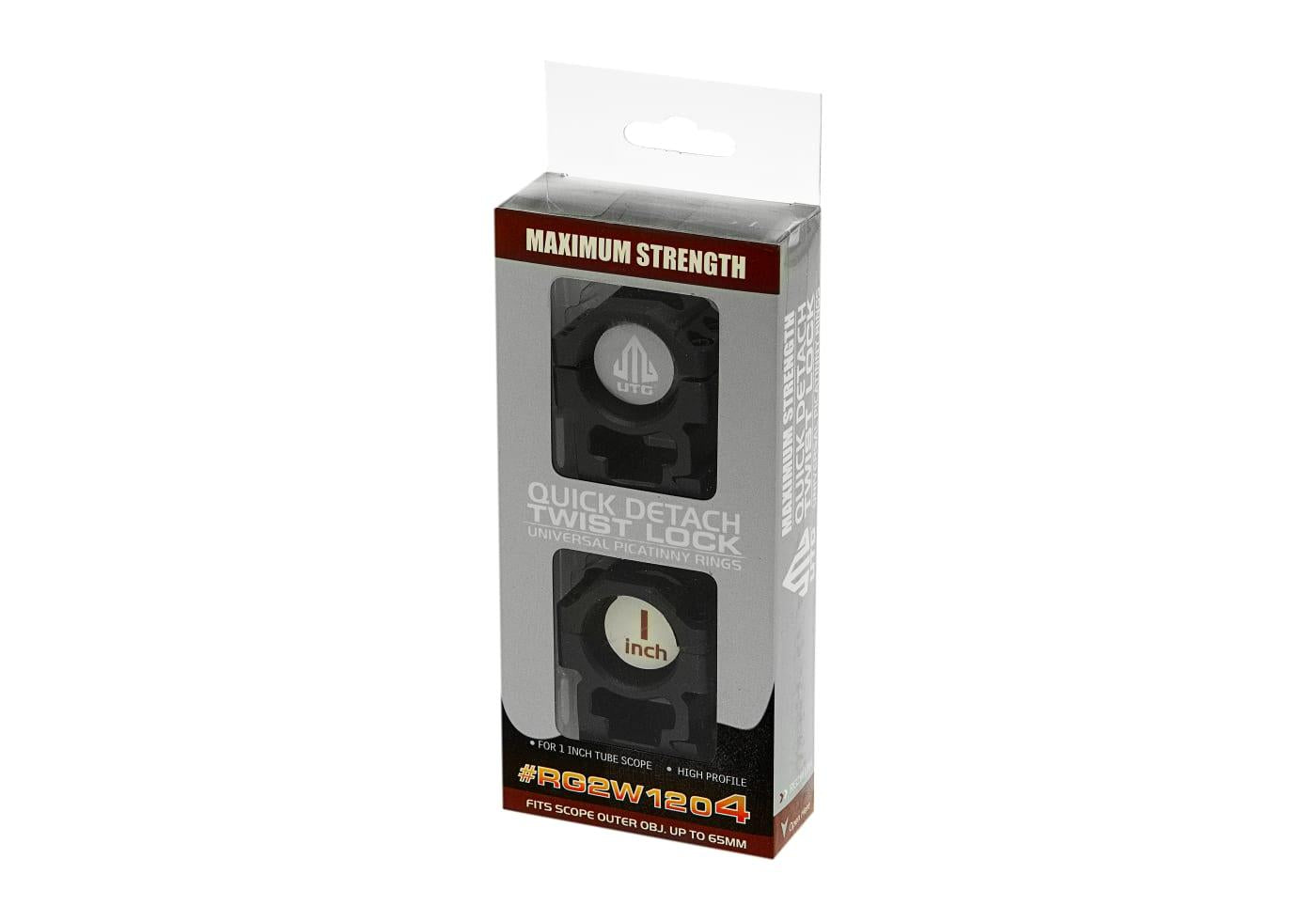 Leapers 25.4mm CNC Mount Rings High Black