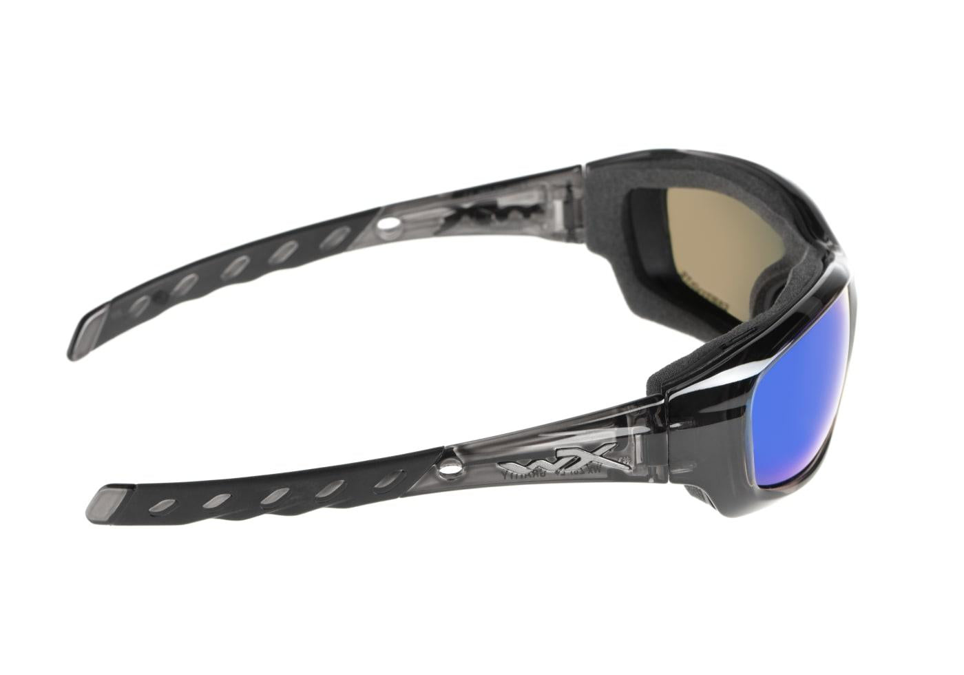 Wiley X WX Gravity Captivate Polarized Blue Mirror Black