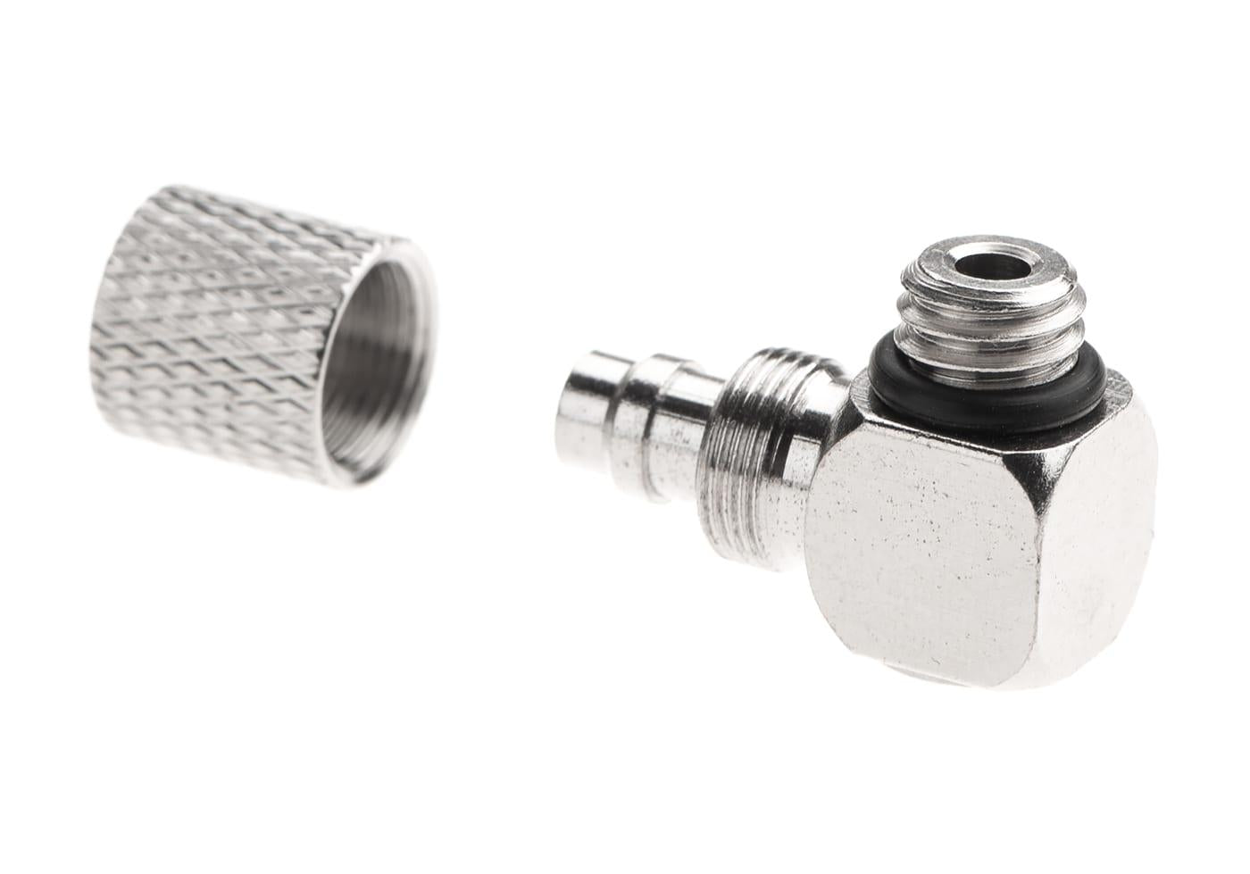 EpeS HPA 6mm Hose Coupling with Screwed Catch 90 Degree - Outer M6 Thread