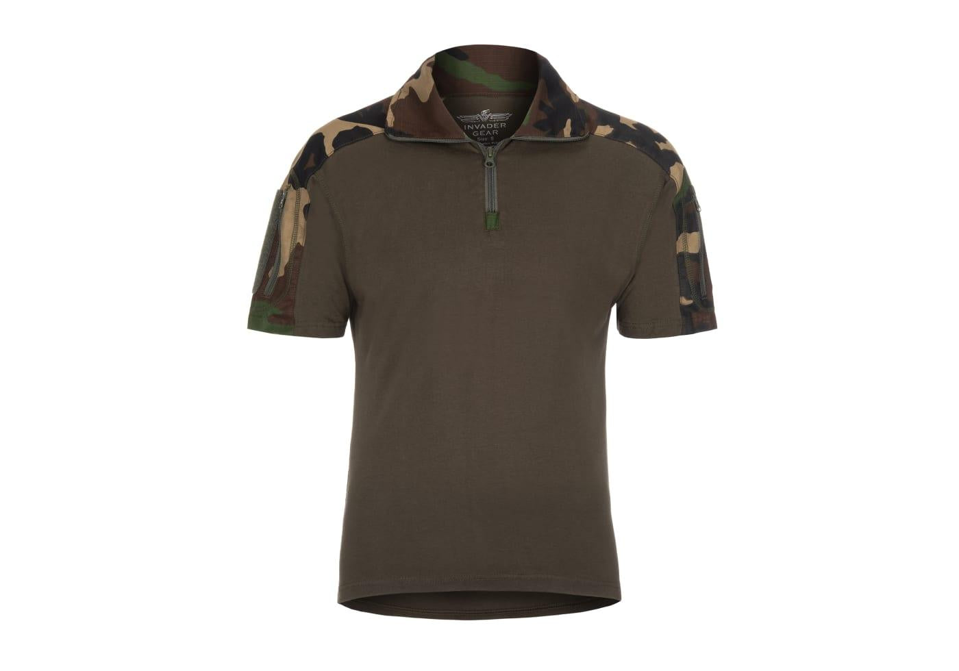 Invader Gear Combat Shirt Short Sleeve Woodland
