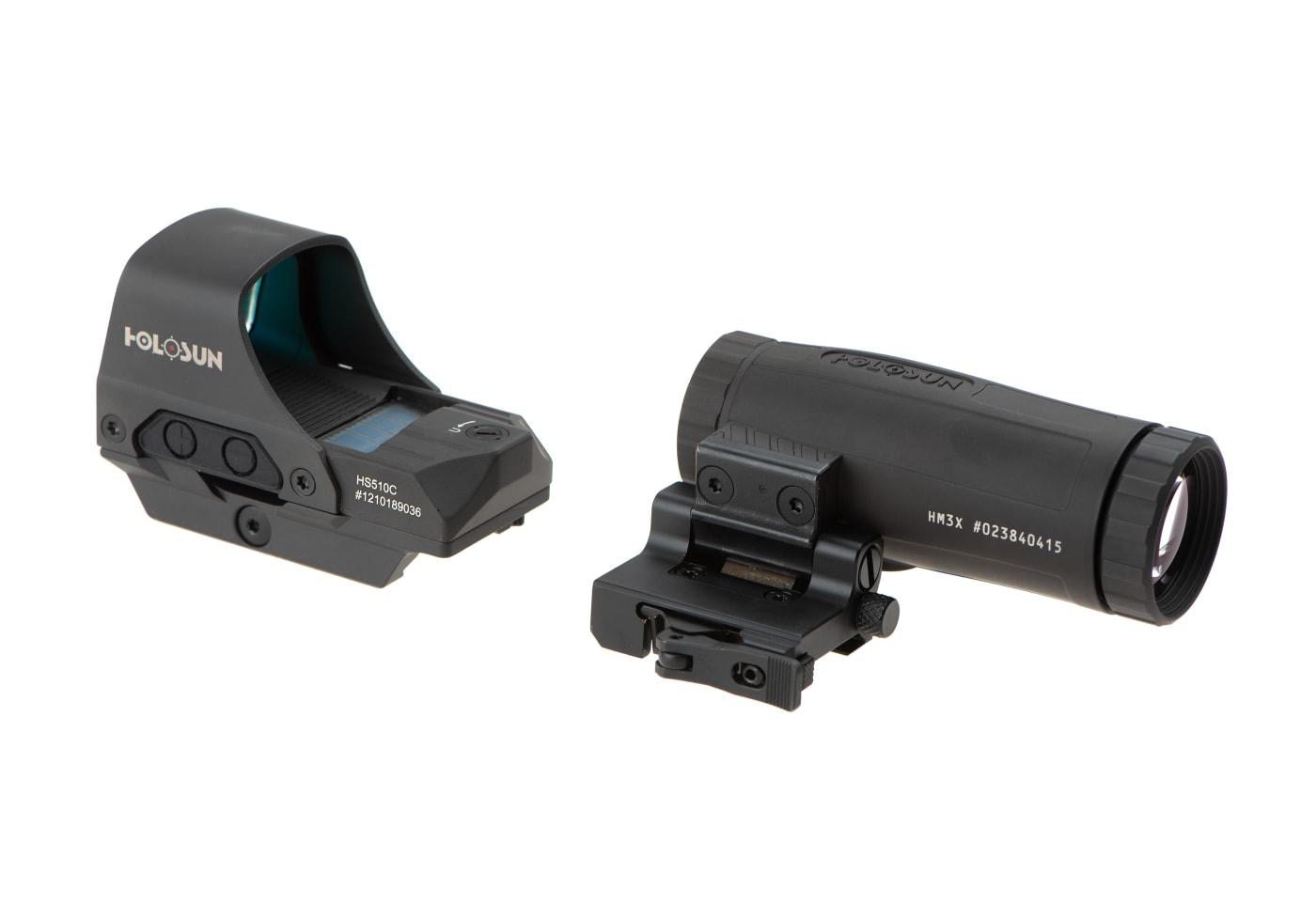 Holosun HS510C Solar Red Circle Dot Sight Combo with HM3X Black