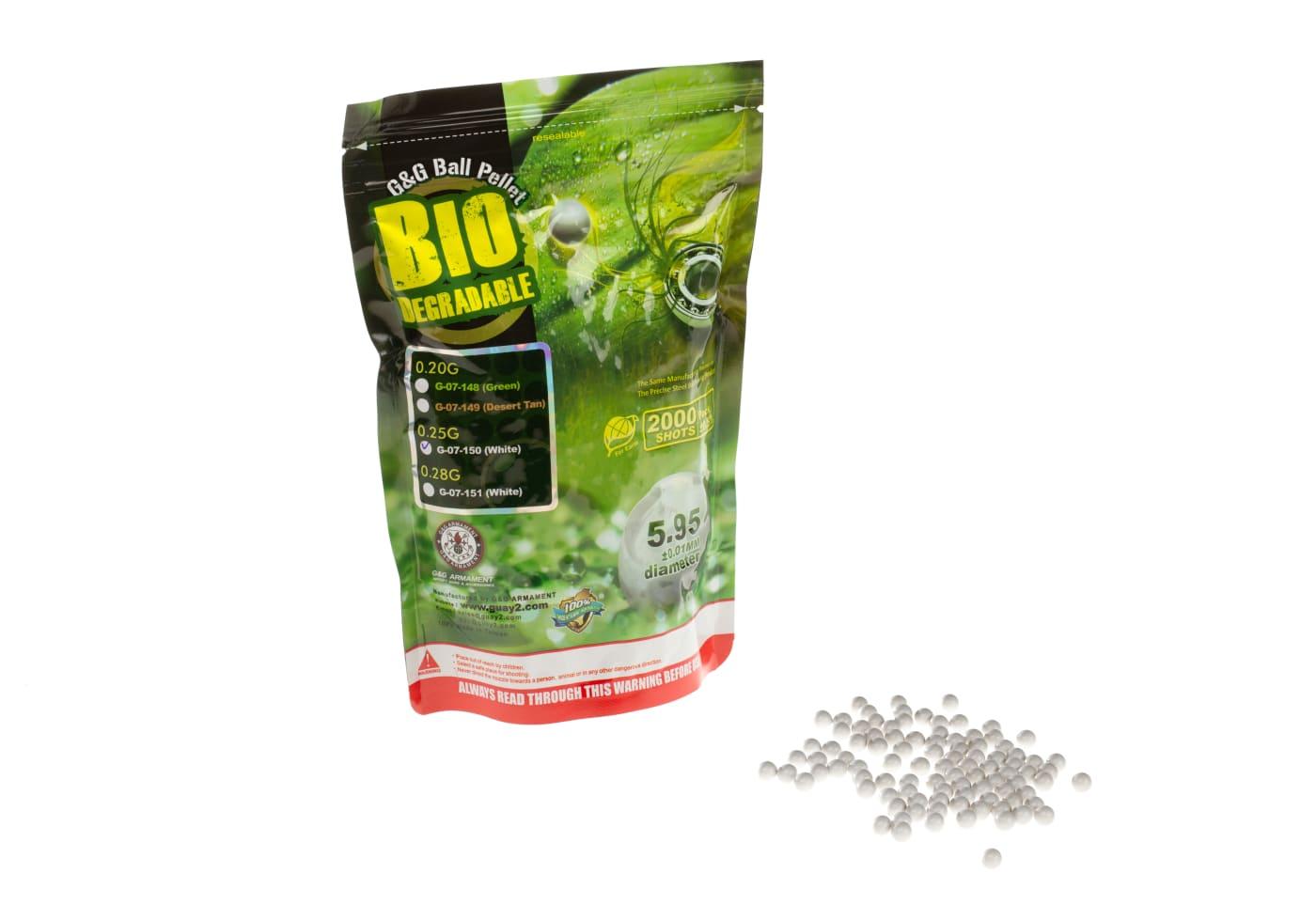 G&G 0.25g Bio Precision BBs 2000rds White