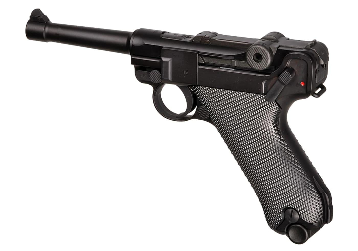WE P08 Full Metal GBB Black