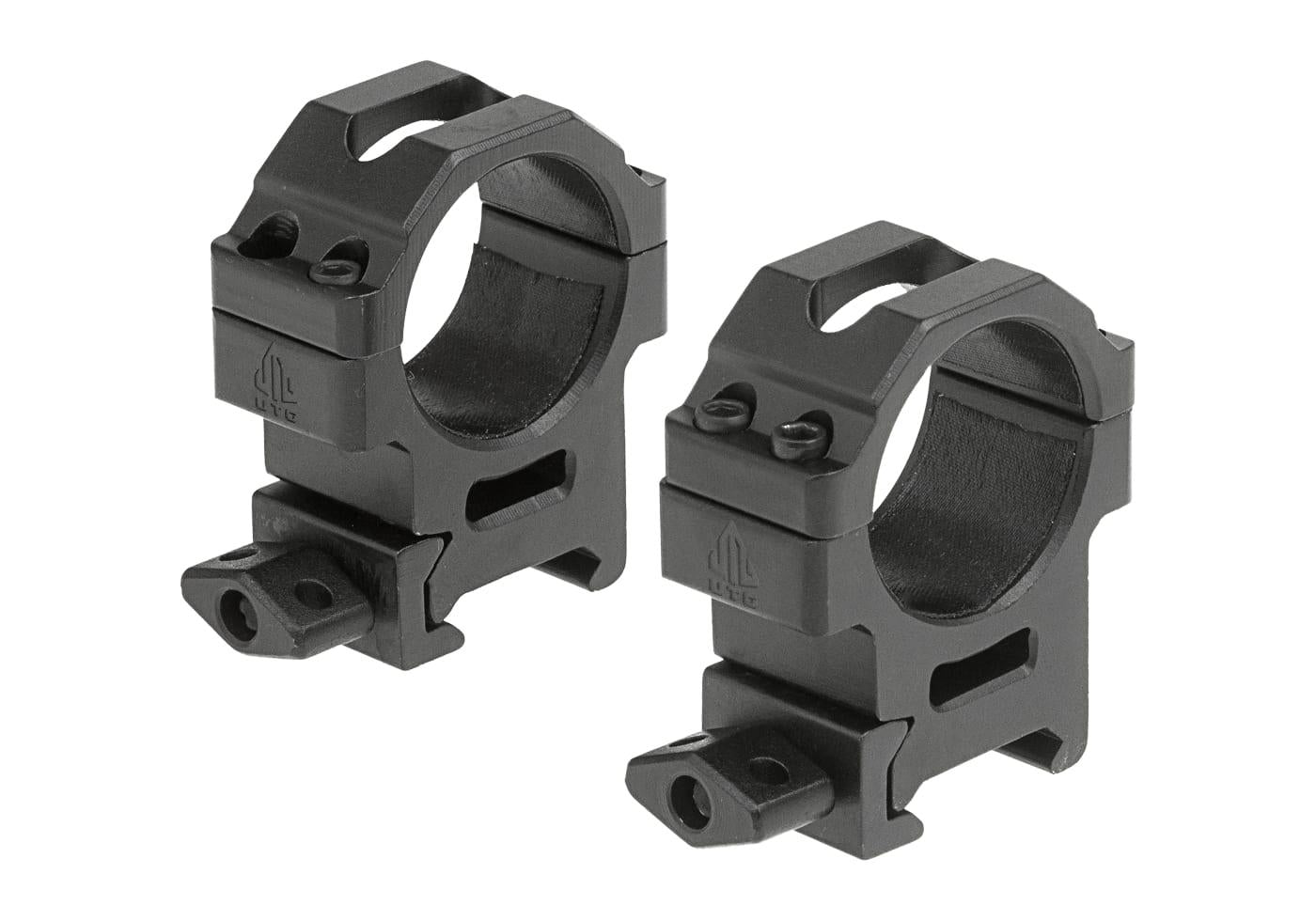 Leapers 30mm CNC Mount Rings Medium Black