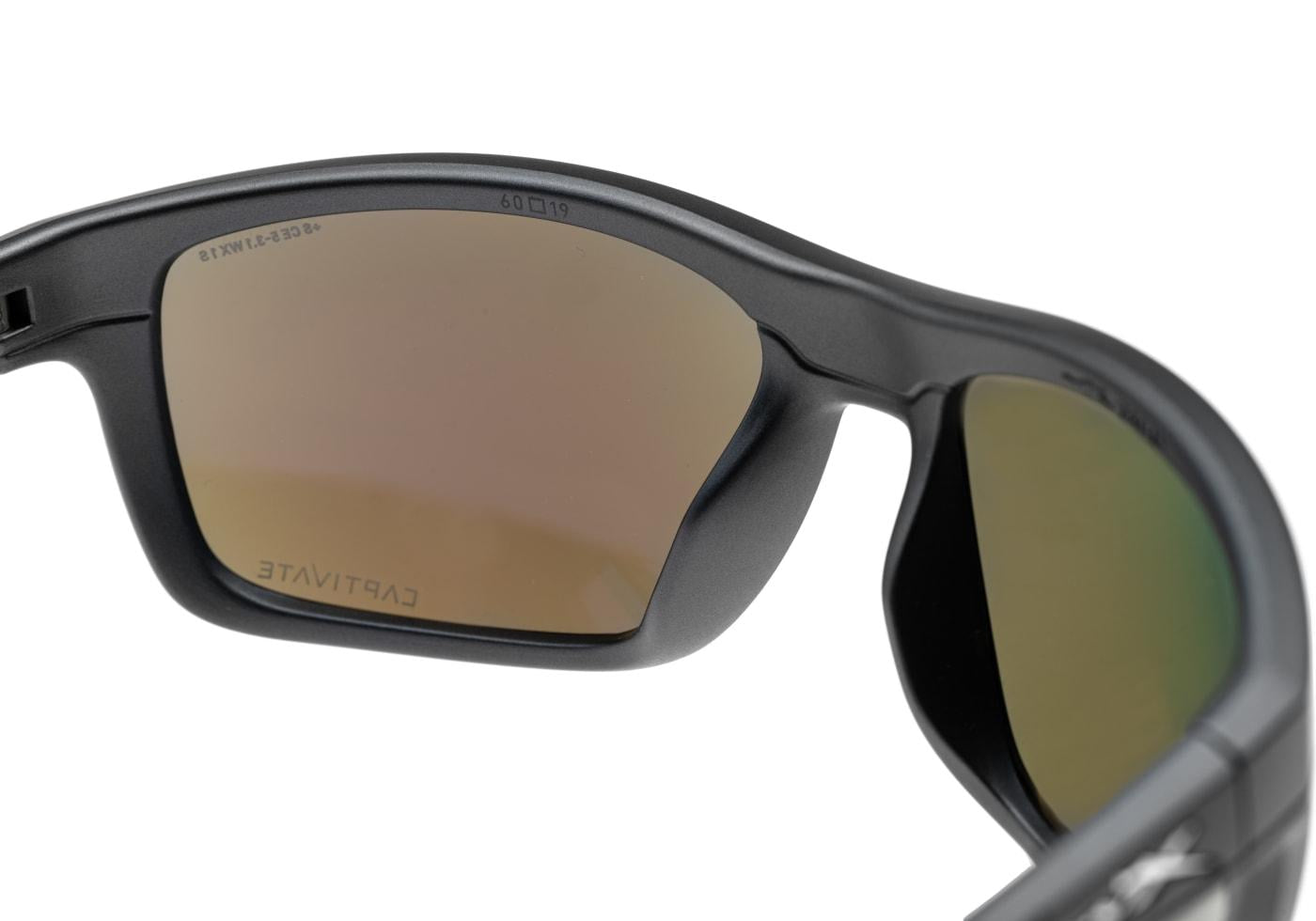 Wiley X WX Kingpin Captivate Polarized Blue Mirror Grey