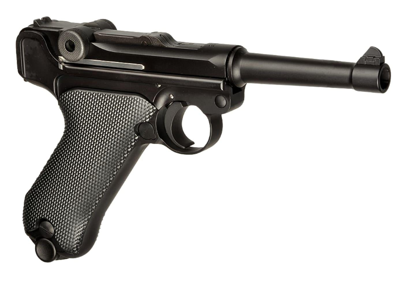WE P08 Full Metal GBB Black