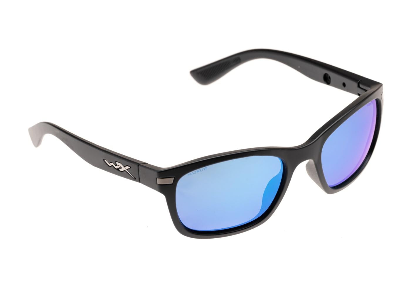 Wiley X WX Helix Captivate Polarized Blue Mirror Black