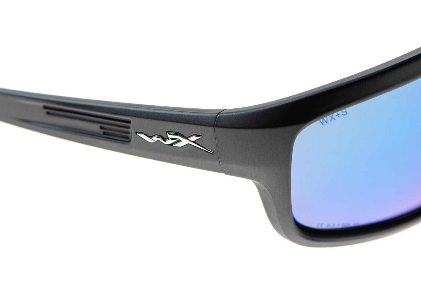 Wiley X WX Contend Captivate Polarized Blue Mirror Grey