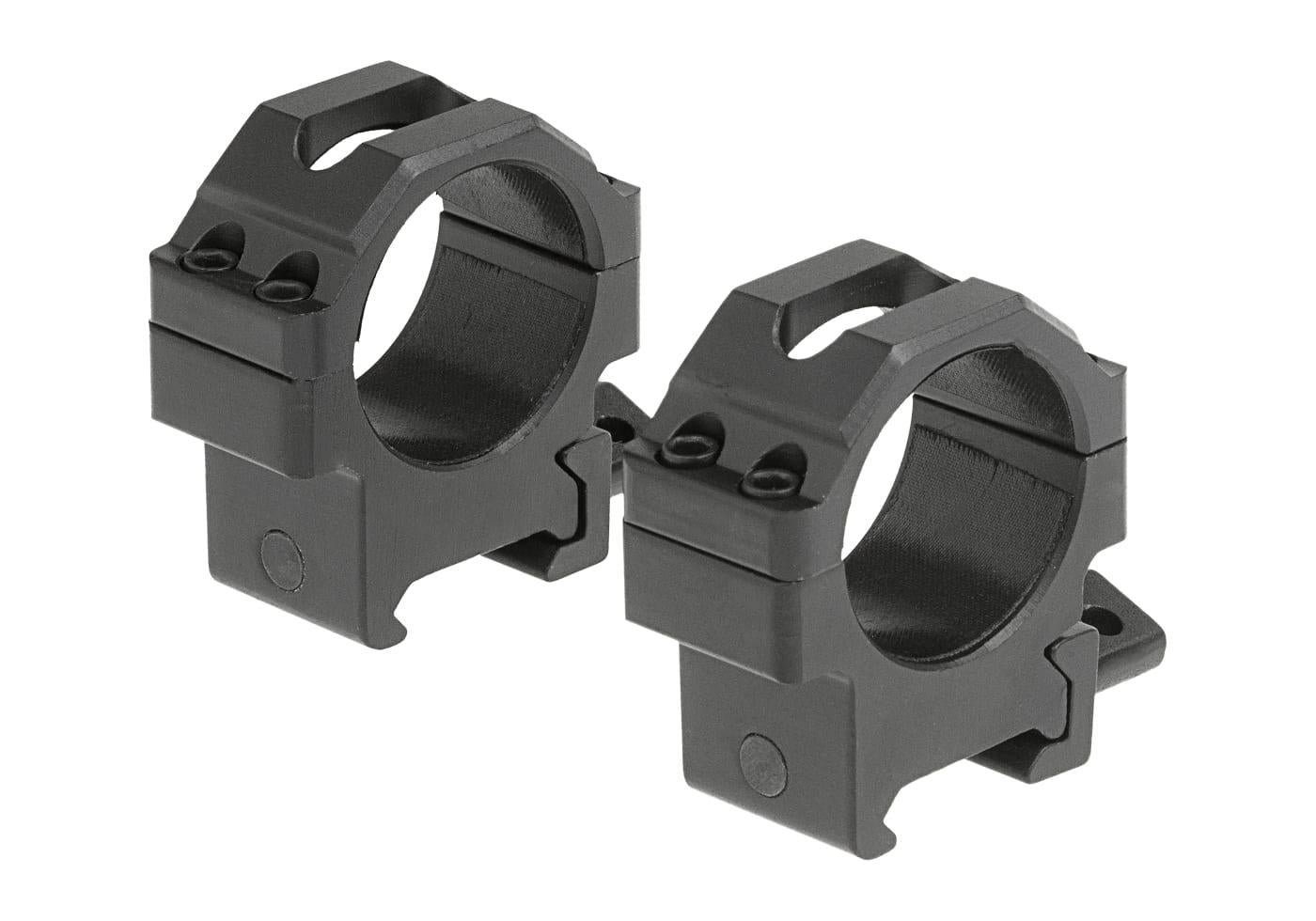 Leapers 30mm CNC Mount Rings Low Black