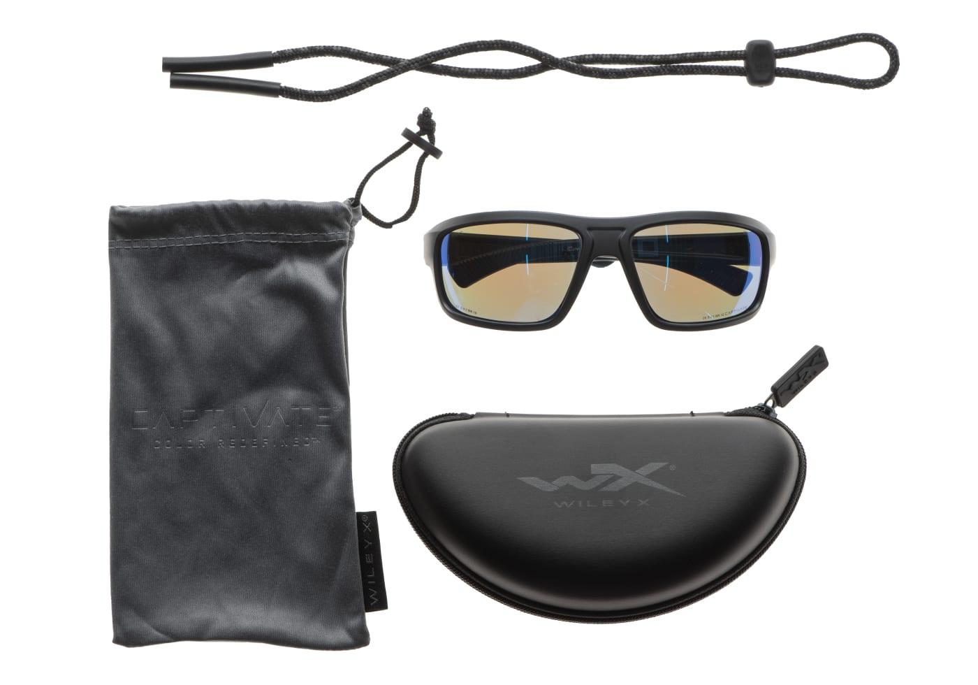 Wiley X WX Contend Captivate Polarized Blue Mirror Grey