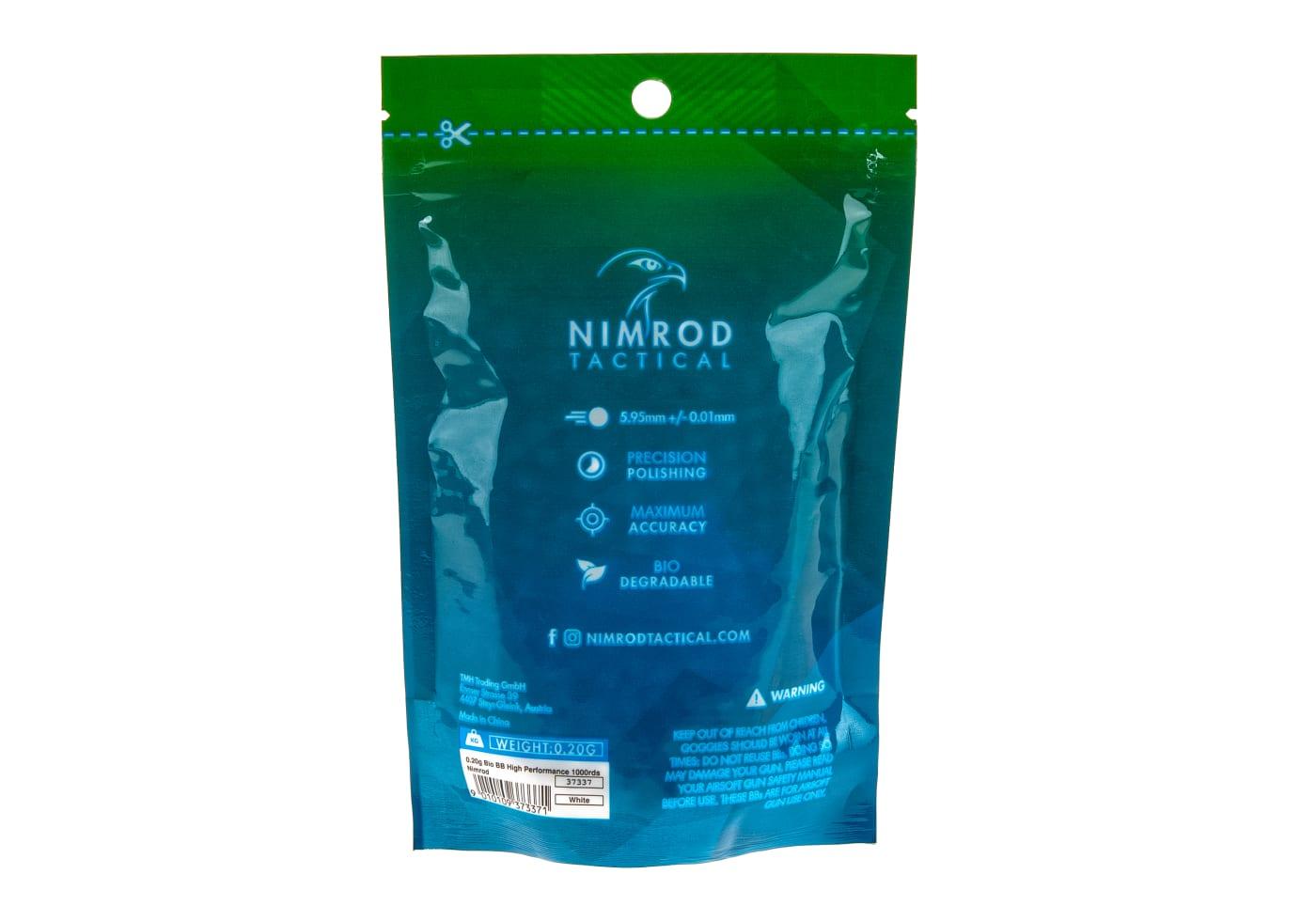 Nimrod 0.20g Bio BB High Performance 1000rds White