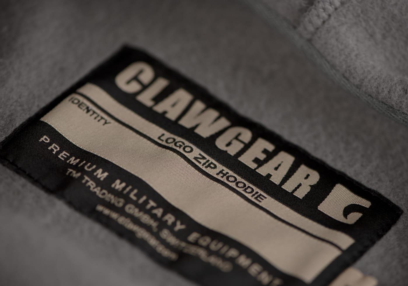 Clawgear CG Logo Zip Hoodie Wolf Grey