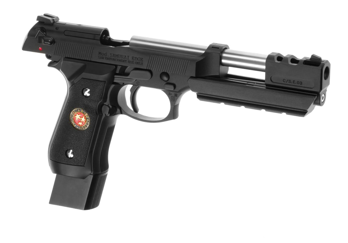 WE M92 Biohazard Extended Full Metal GBB Black