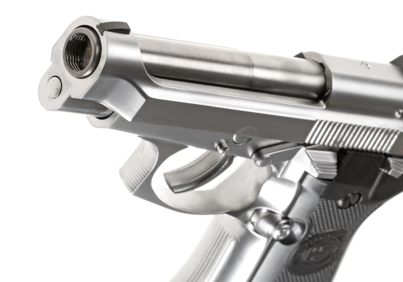 WE M84 Full Metal GBB Silver
