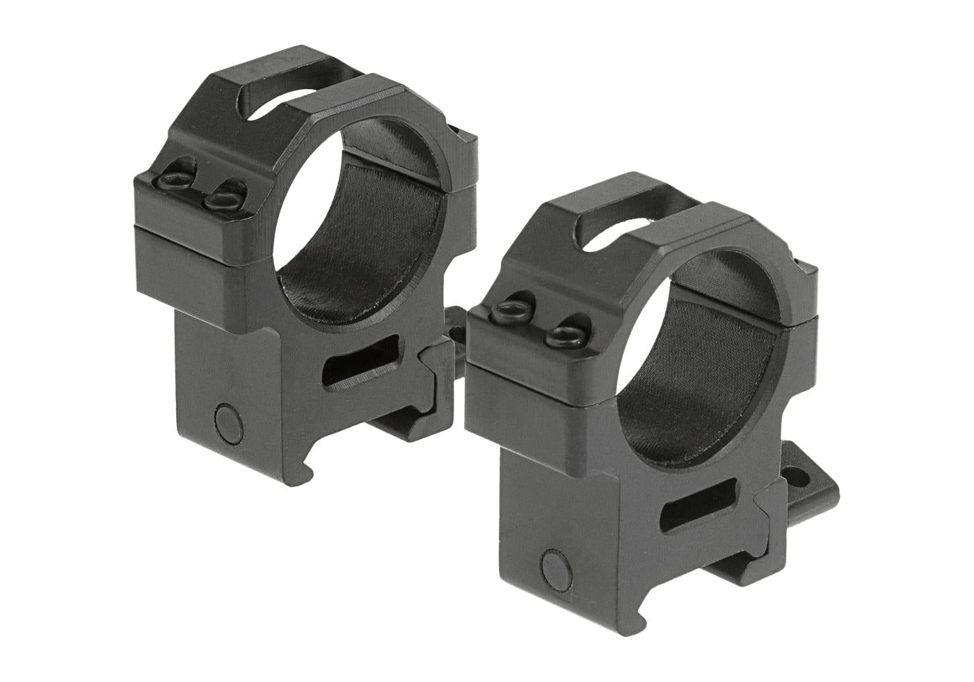 Leapers 30mm CNC Mount Rings Medium Black