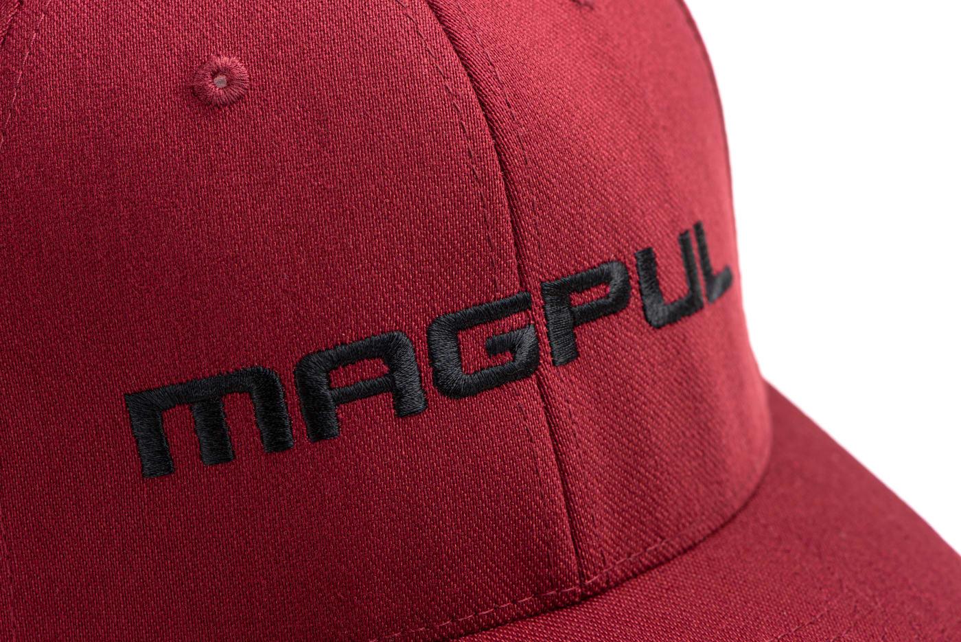 Magpul Wordmark Stretch Fit Baseball Hat Cap Red