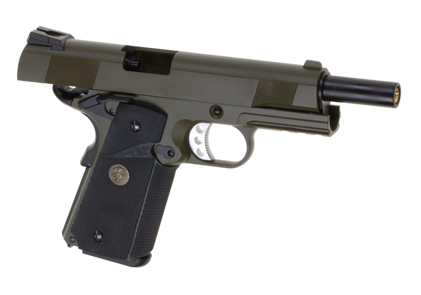 WE M1911 MEU Tactical Full Metal GBB OD