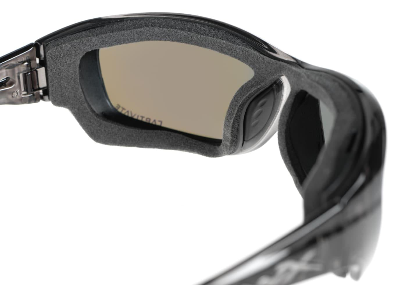 Wiley X WX Gravity Captivate Polarized Blue Mirror Black