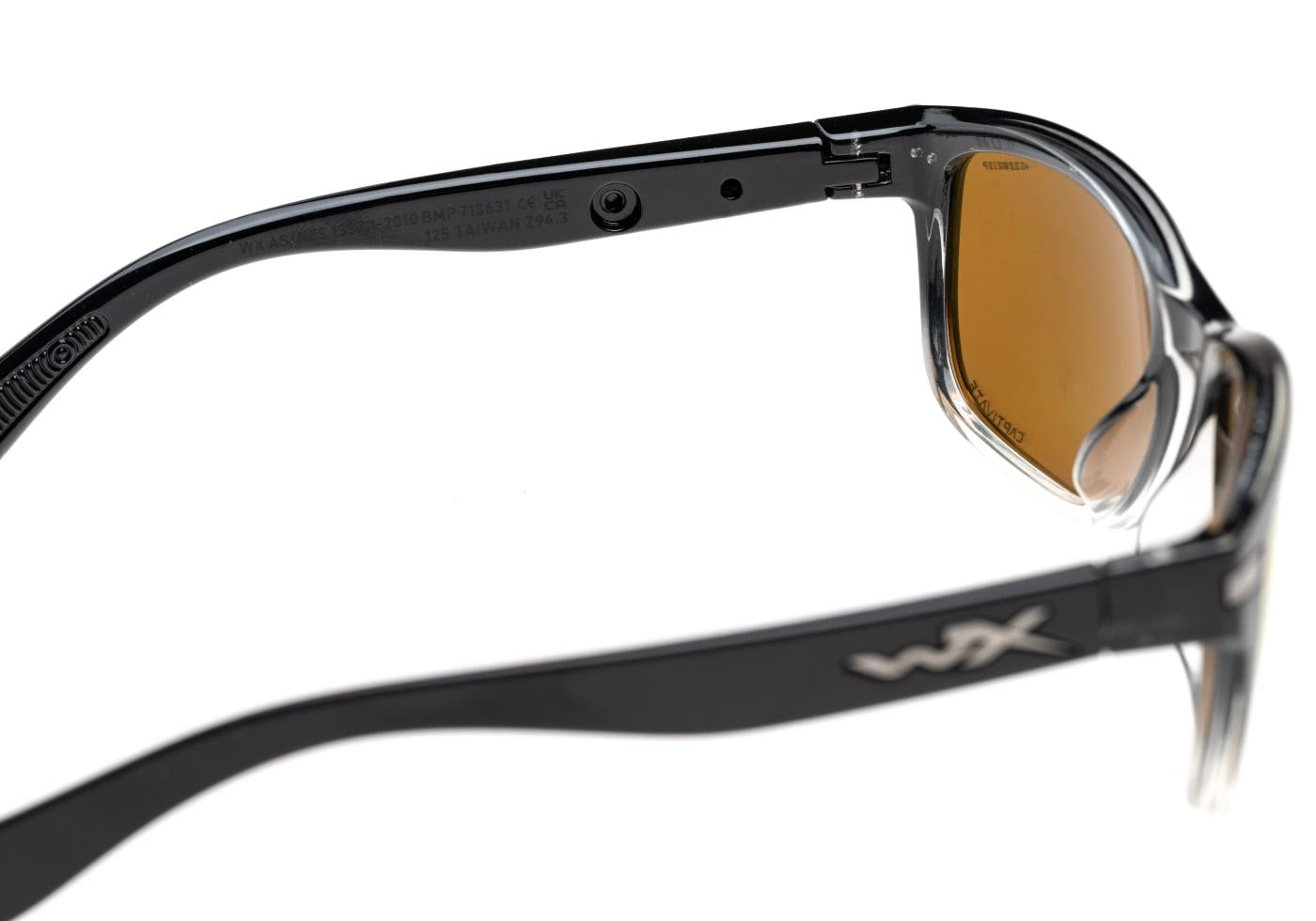 Wiley X WX Helix Captivate Polarized Bronze Mirror Black