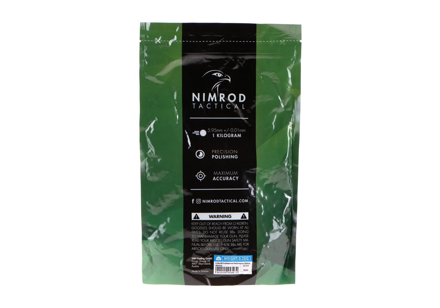 Nimrod 0.20g BB Professional Performance 5000rds White