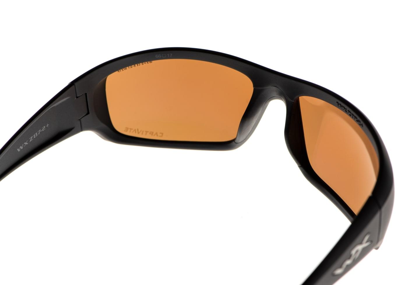 Wiley X WX Omega Captivate Polarized Bronze Mirror Black
